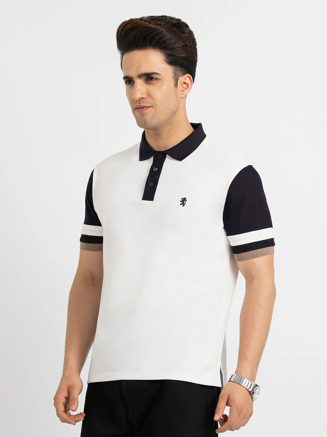 Polo T Shirts for Men in White | Half Sleeve T Shirt - Image 2