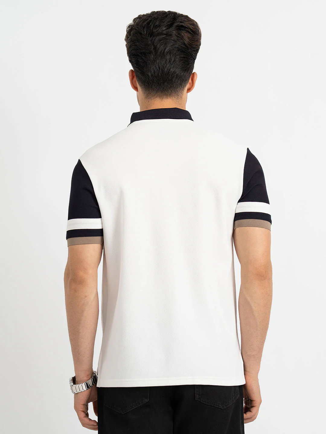 Polo T Shirts for Men in White | Half Sleeve T Shirt - Image 3