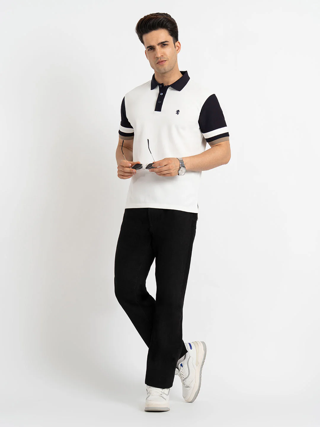 Polo T Shirts for Men in White | Half Sleeve T Shirt - Image 5