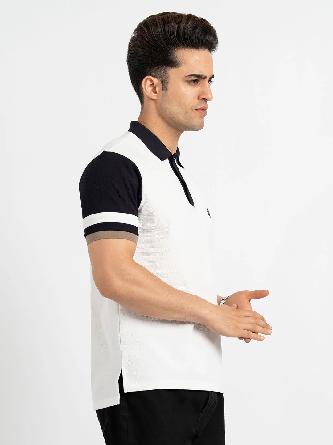 Polo T Shirts for Men in White | Half Sleeve T Shirt - Image 6