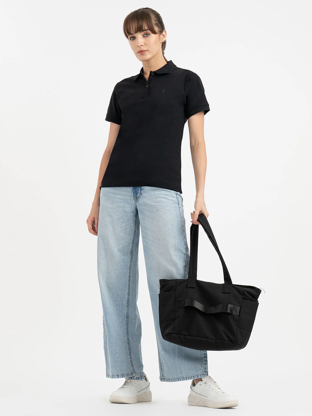 Polo T Shirts for Women in Black - Image 5