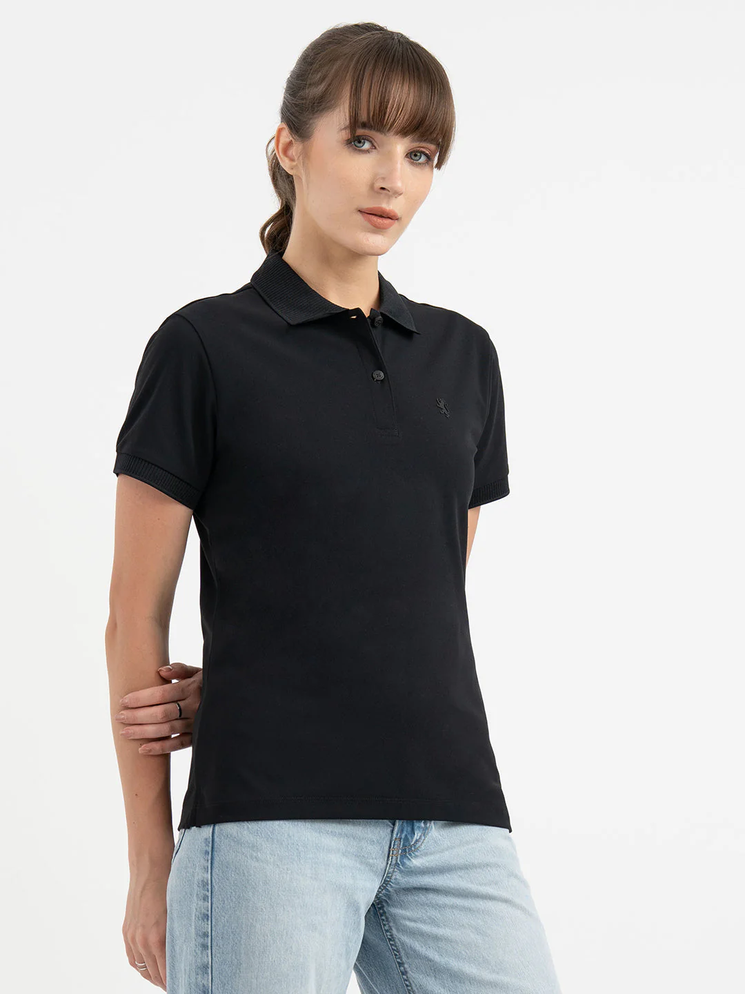 Polo T Shirts for Women in Black - Image 6
