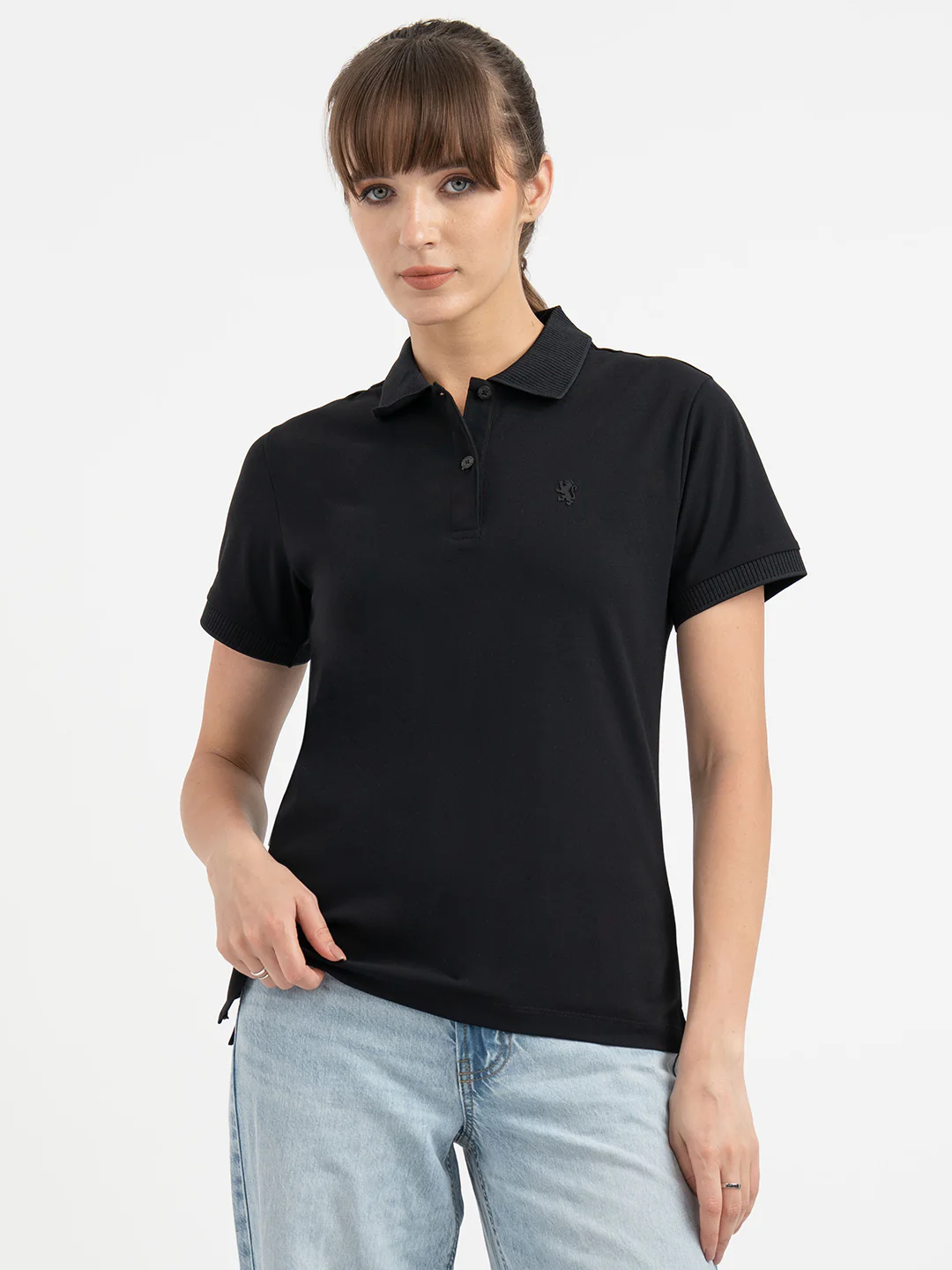 Polo T Shirts for Women in Black - Image 7