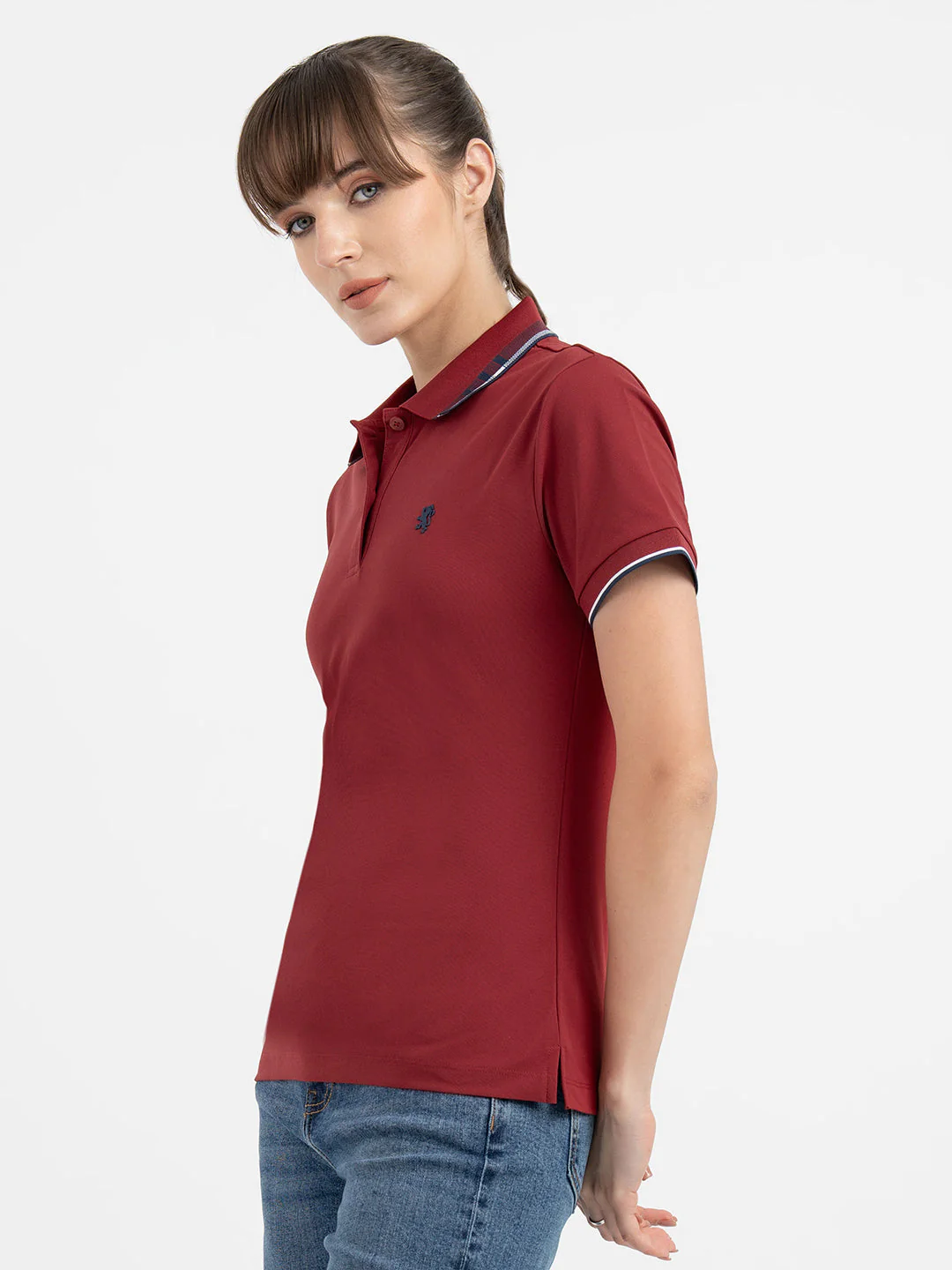 Polo T Shirts for Women in Red - Image 2