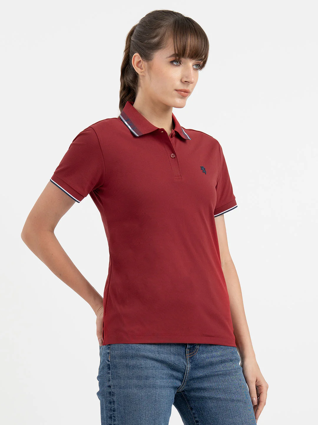 Polo T Shirts for Women in Red - Image 6