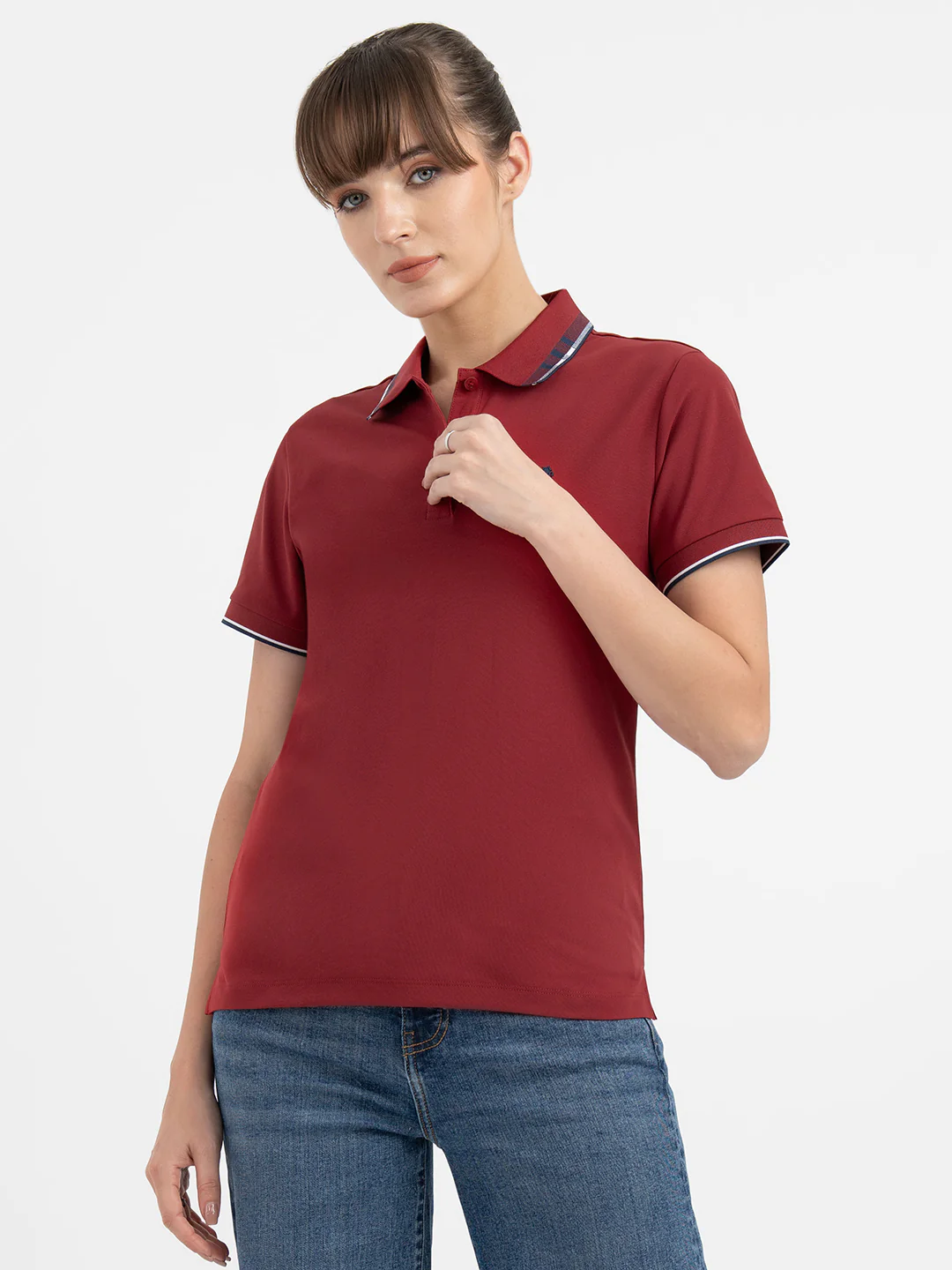 Polo T Shirts for Women in Red - Image 7