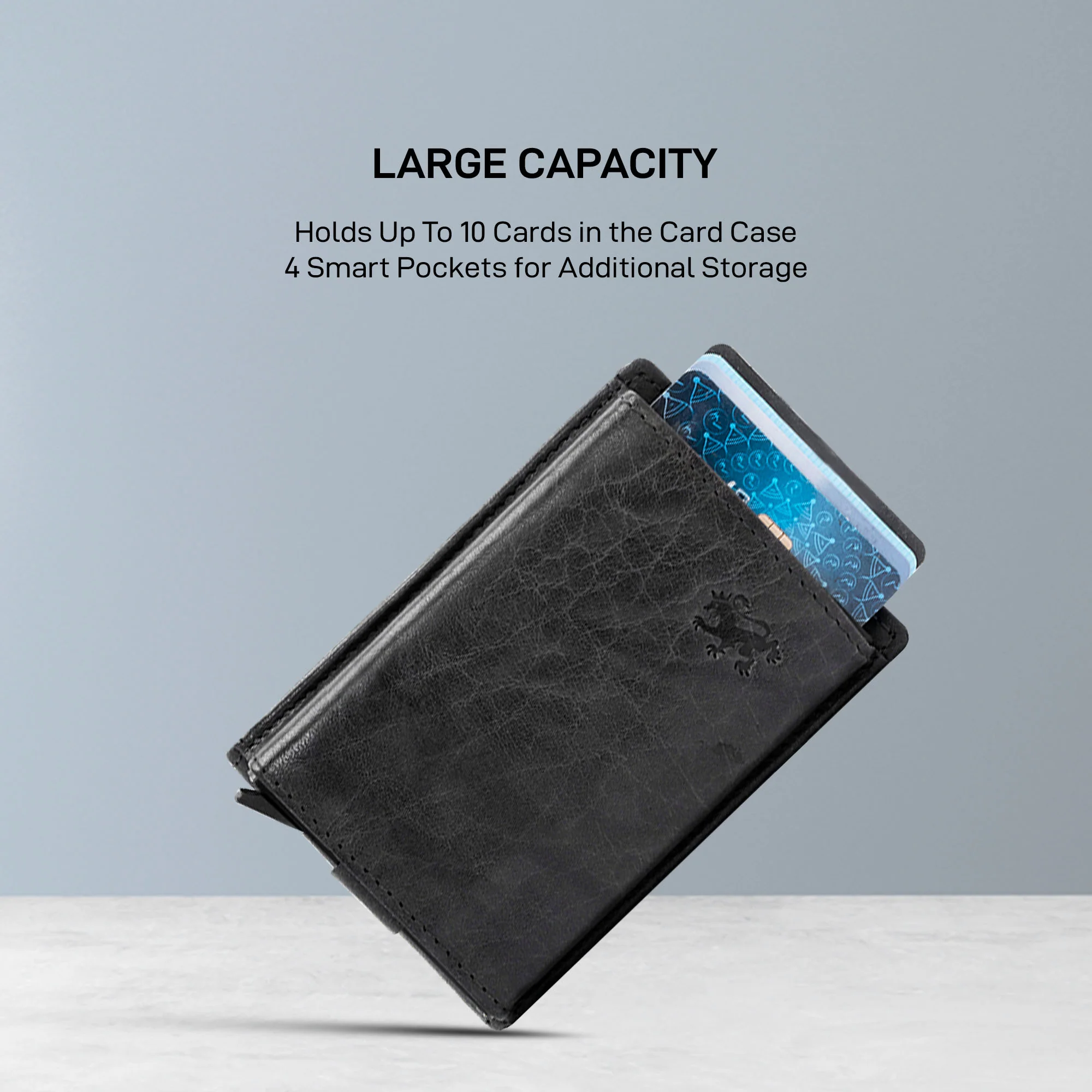 Pop Up Card Holder Slim Wallet for Men & Women| RFID Blocking Minimalist Card Wallet | Smart Pockets & One Pull Access - Image 2