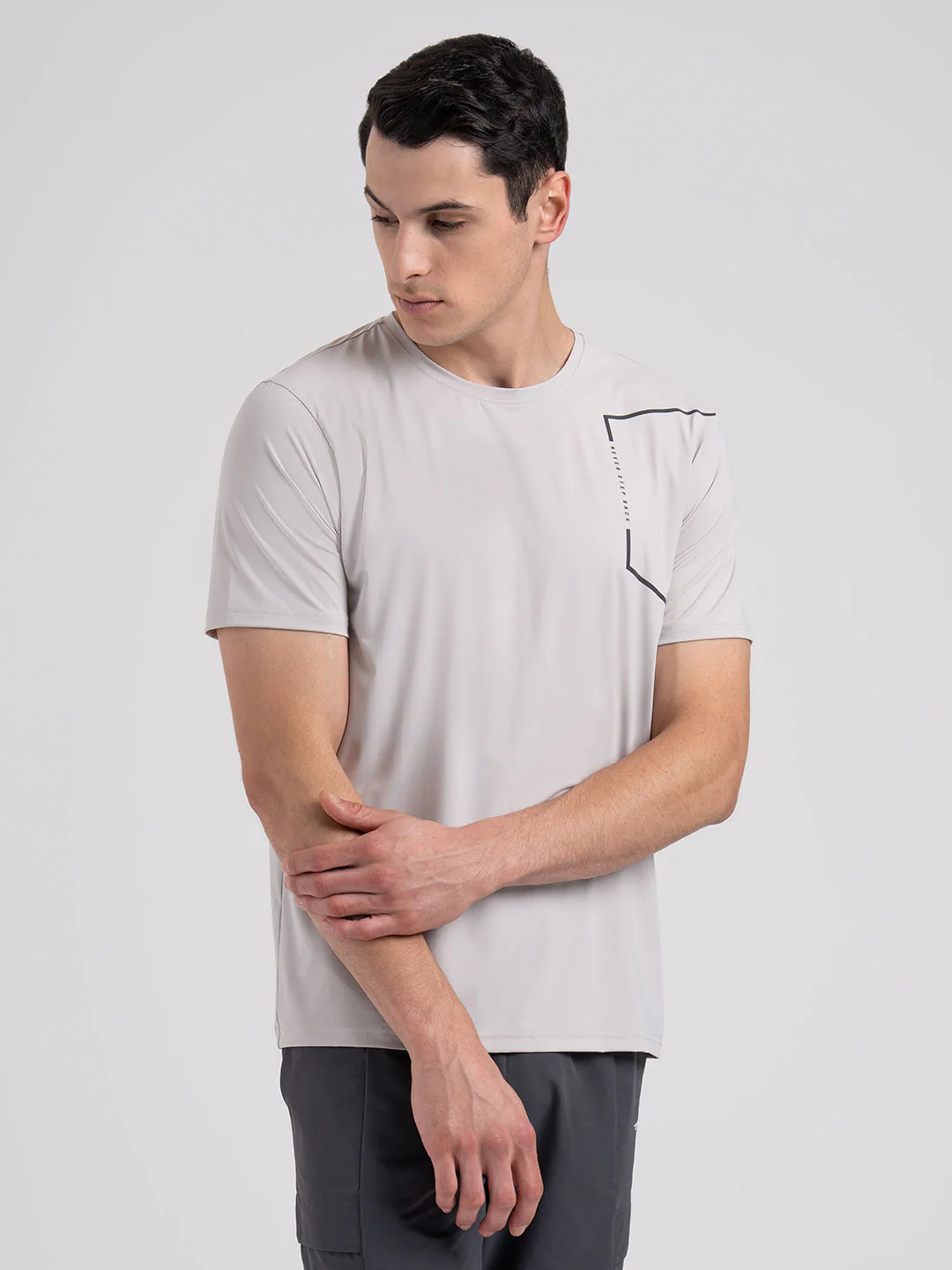 Printed Activewear Round Neck T-Shirt for Men - Image 4