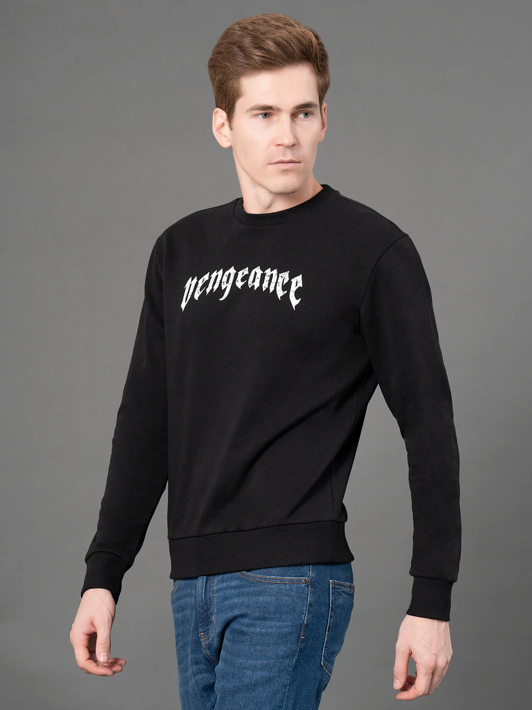 Round Neck Graphic Sweatshirt for Men - Image 2