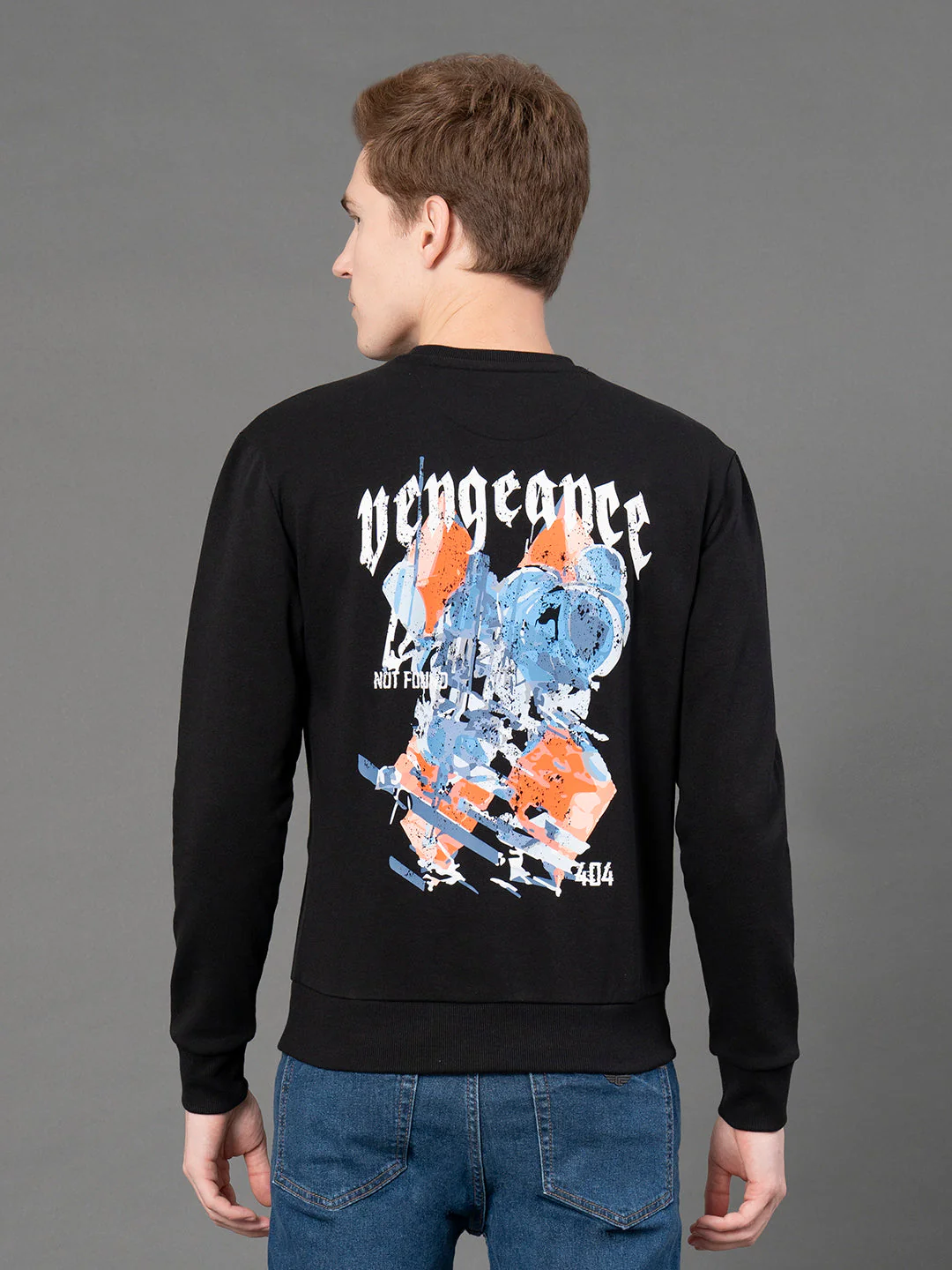 Round Neck Graphic Sweatshirt for Men - Image 3