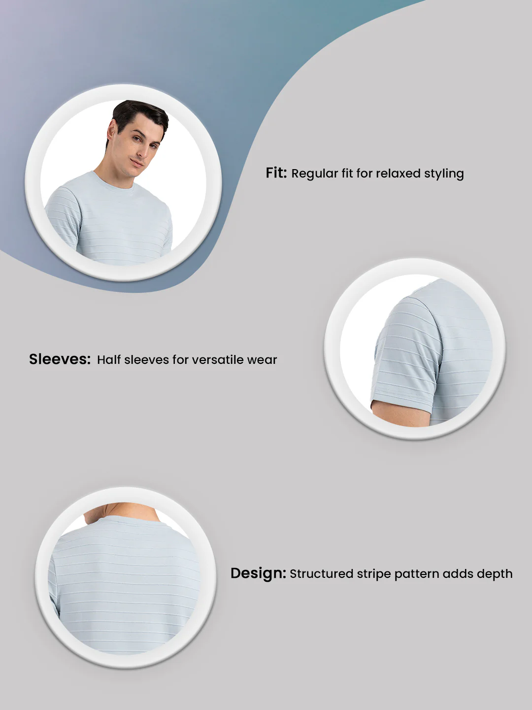 Round Neck T-Shirt for Men - Image 3