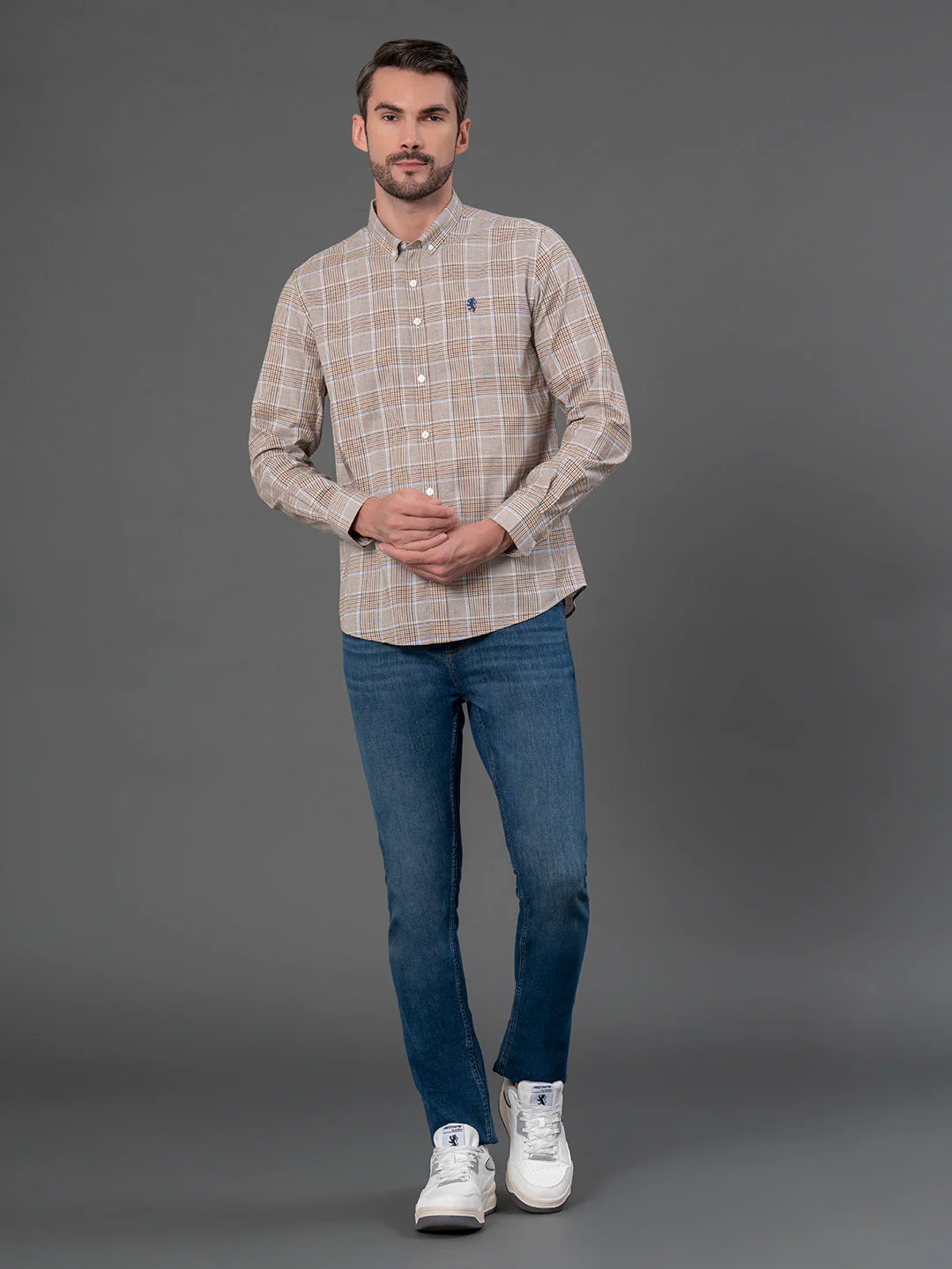 Sand Checked Shirt for Men - Image 5