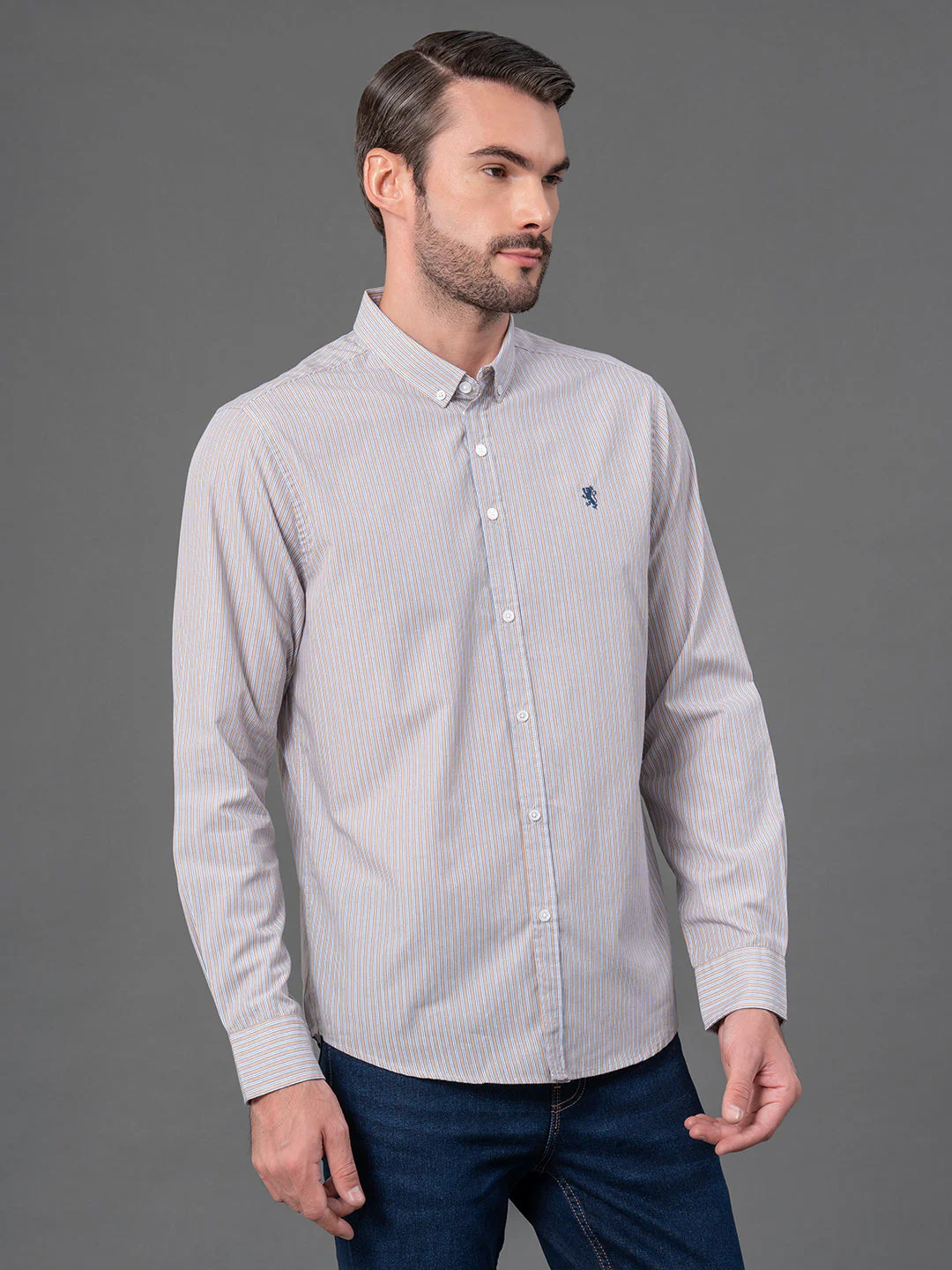 Sand Striped Shirt for Men - Image 2