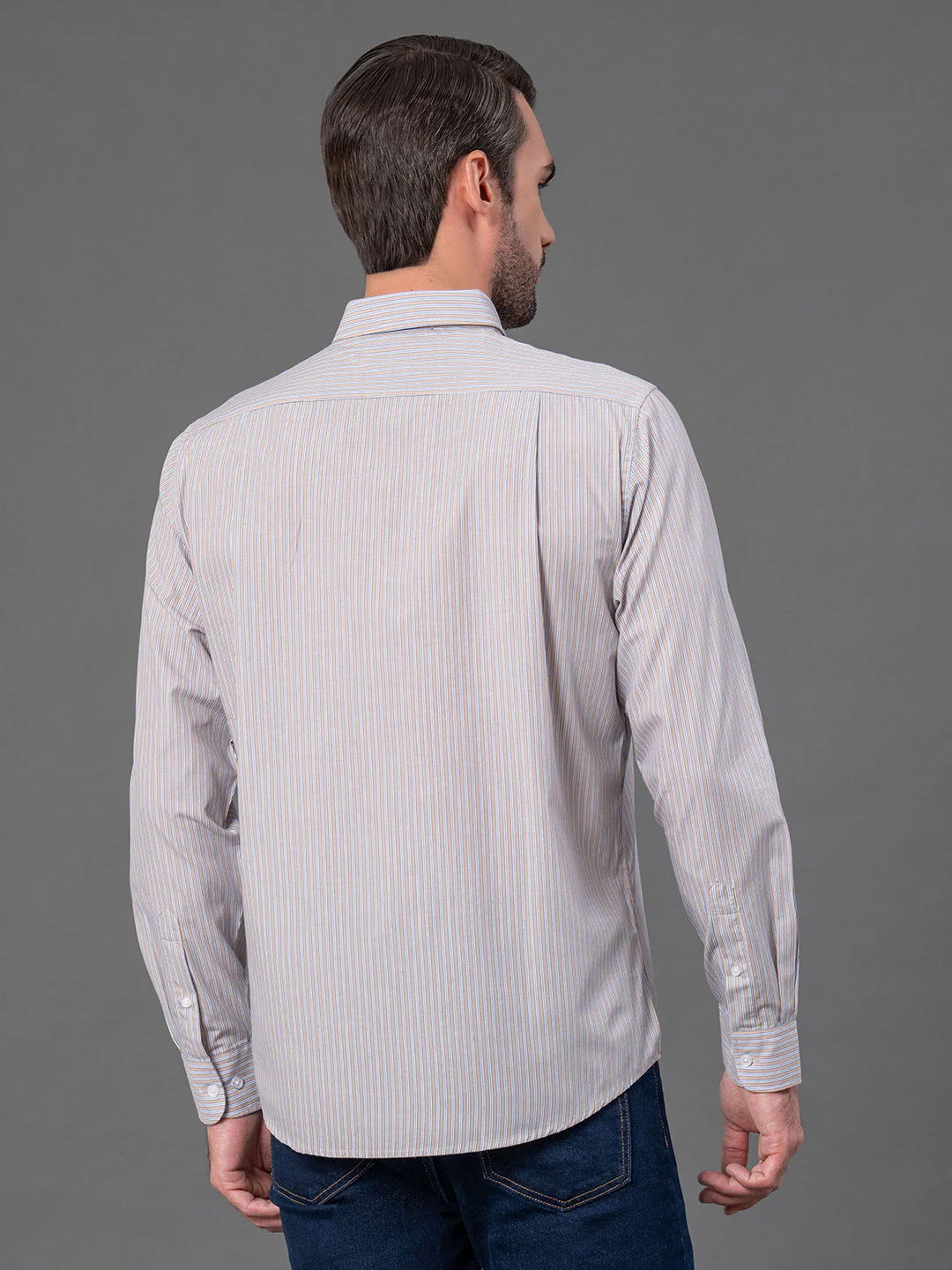 Sand Striped Shirt for Men - Image 3