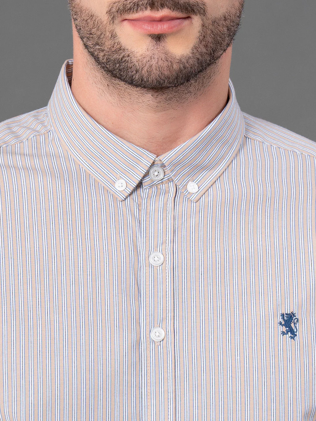 Sand Striped Shirt for Men - Image 4