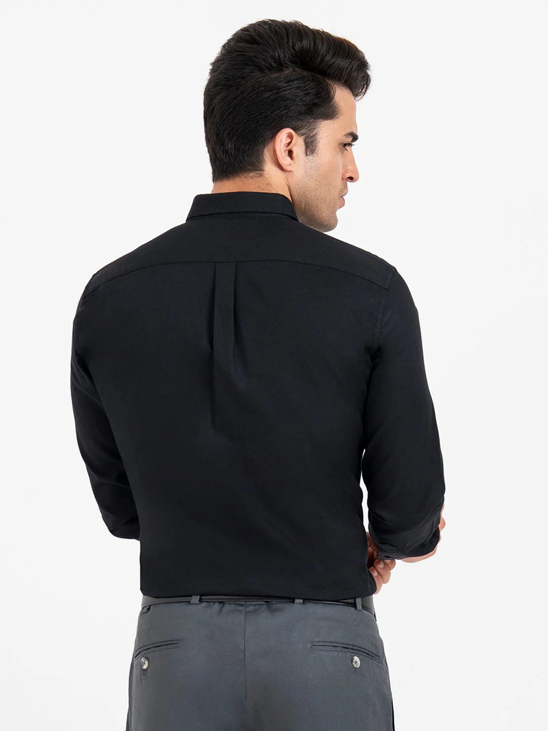 Shirts for Men in Black | Birdeye Full Sleeve Formal Shirt - Image 3