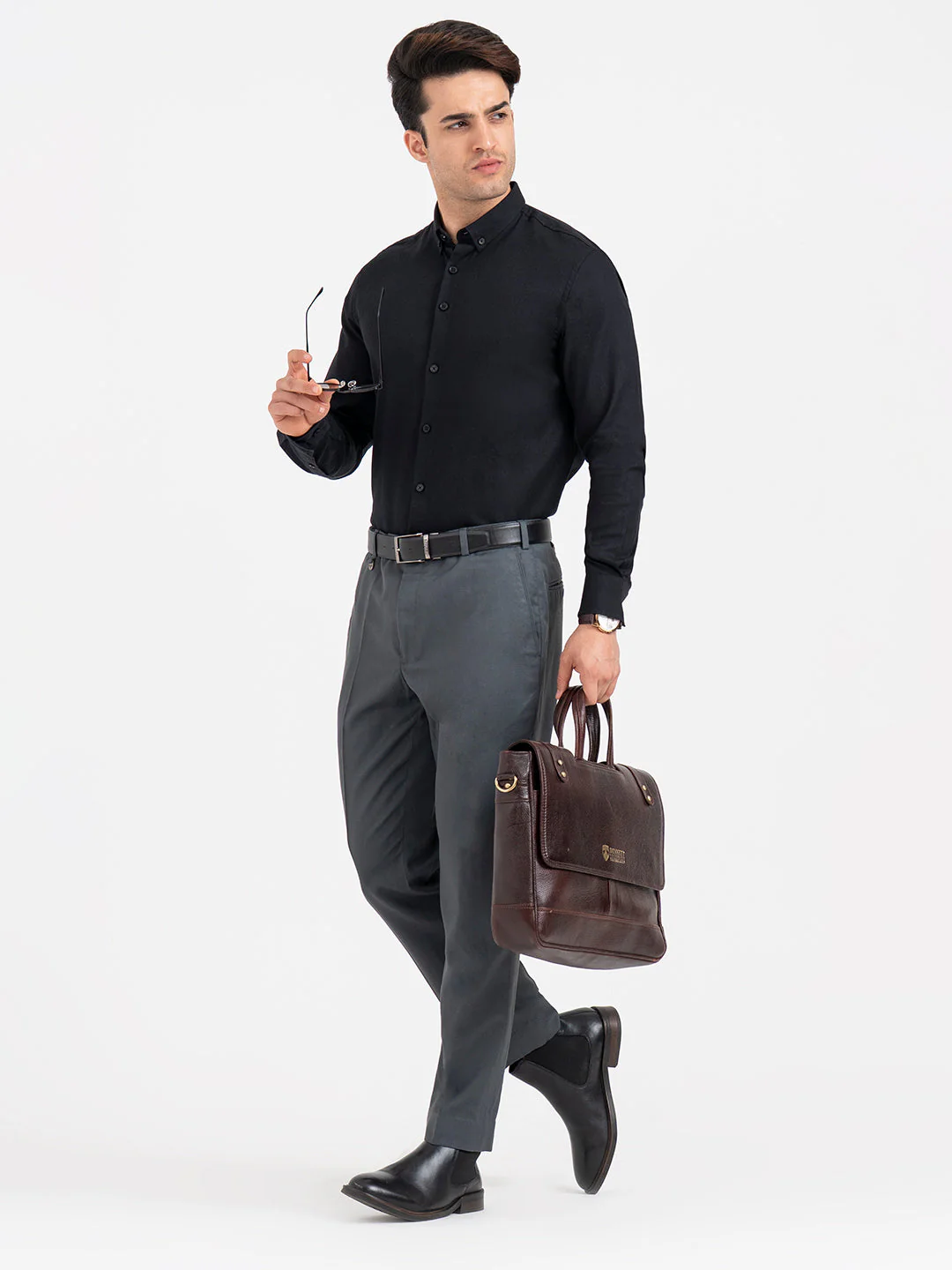 Shirts for Men in Black | Birdeye Full Sleeve Formal Shirt - Image 5