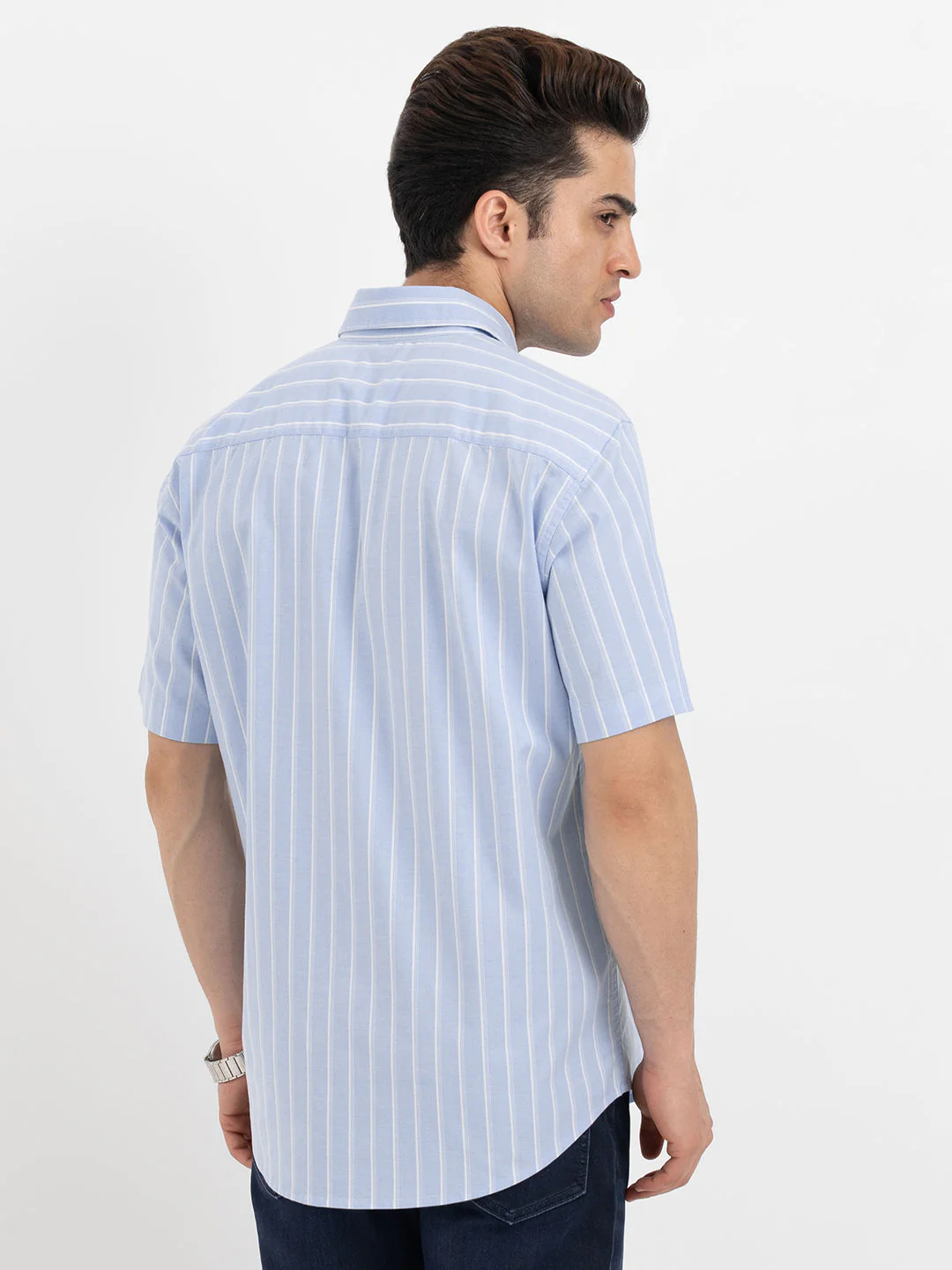 Shirts for Men in Mid Blue - Image 3