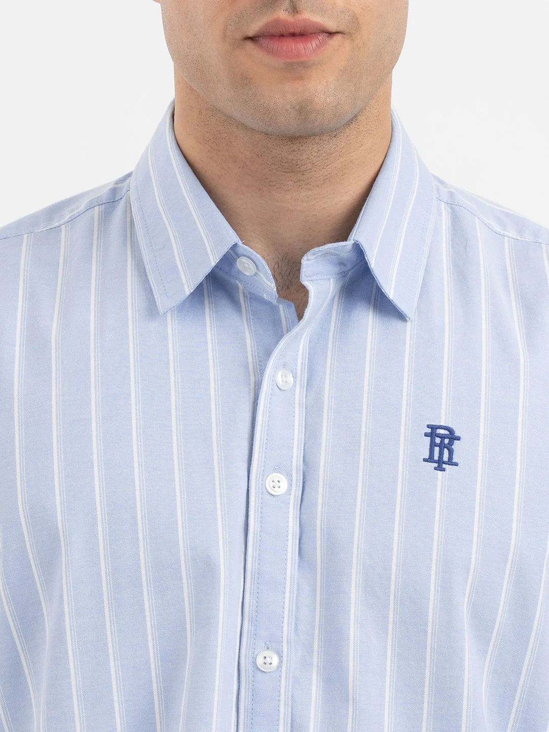 Shirts for Men in Mid Blue - Image 4
