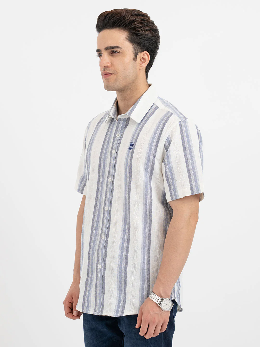 Shirts for Men in Navy - Image 2