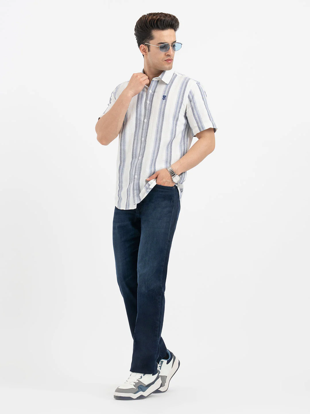 Shirts for Men in Navy - Image 5