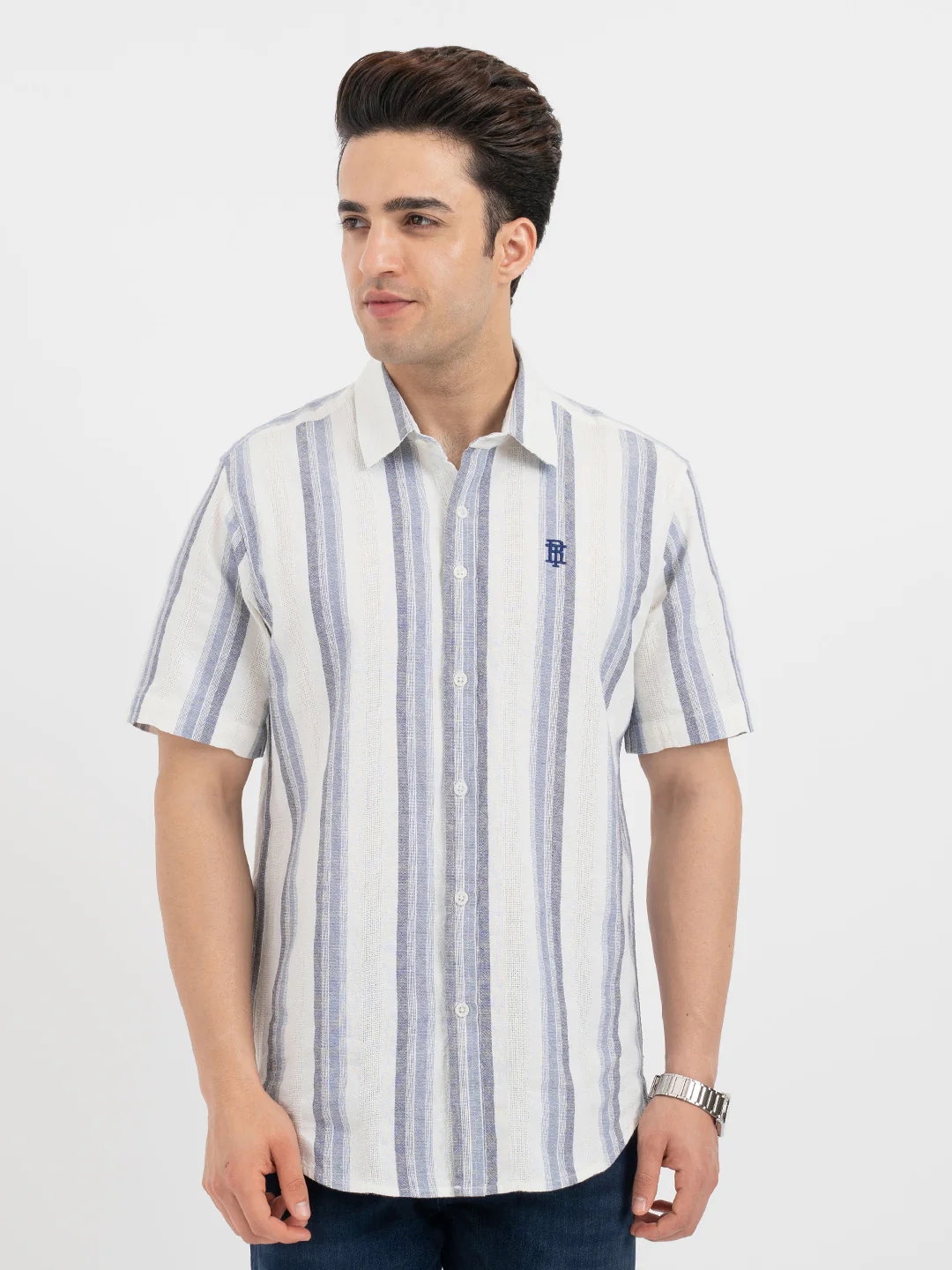 Shirts for Men in Navy - Image 7