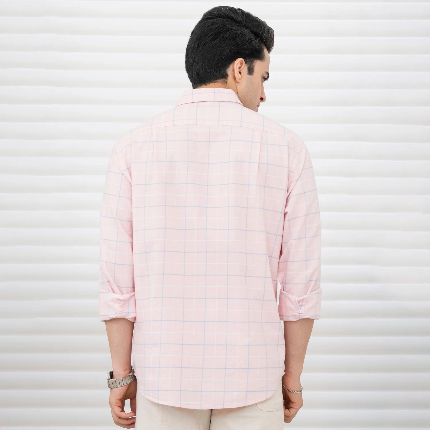 Shirts for Men in Olive | Cotton Blend Full Sleeve Shirt - Image 3