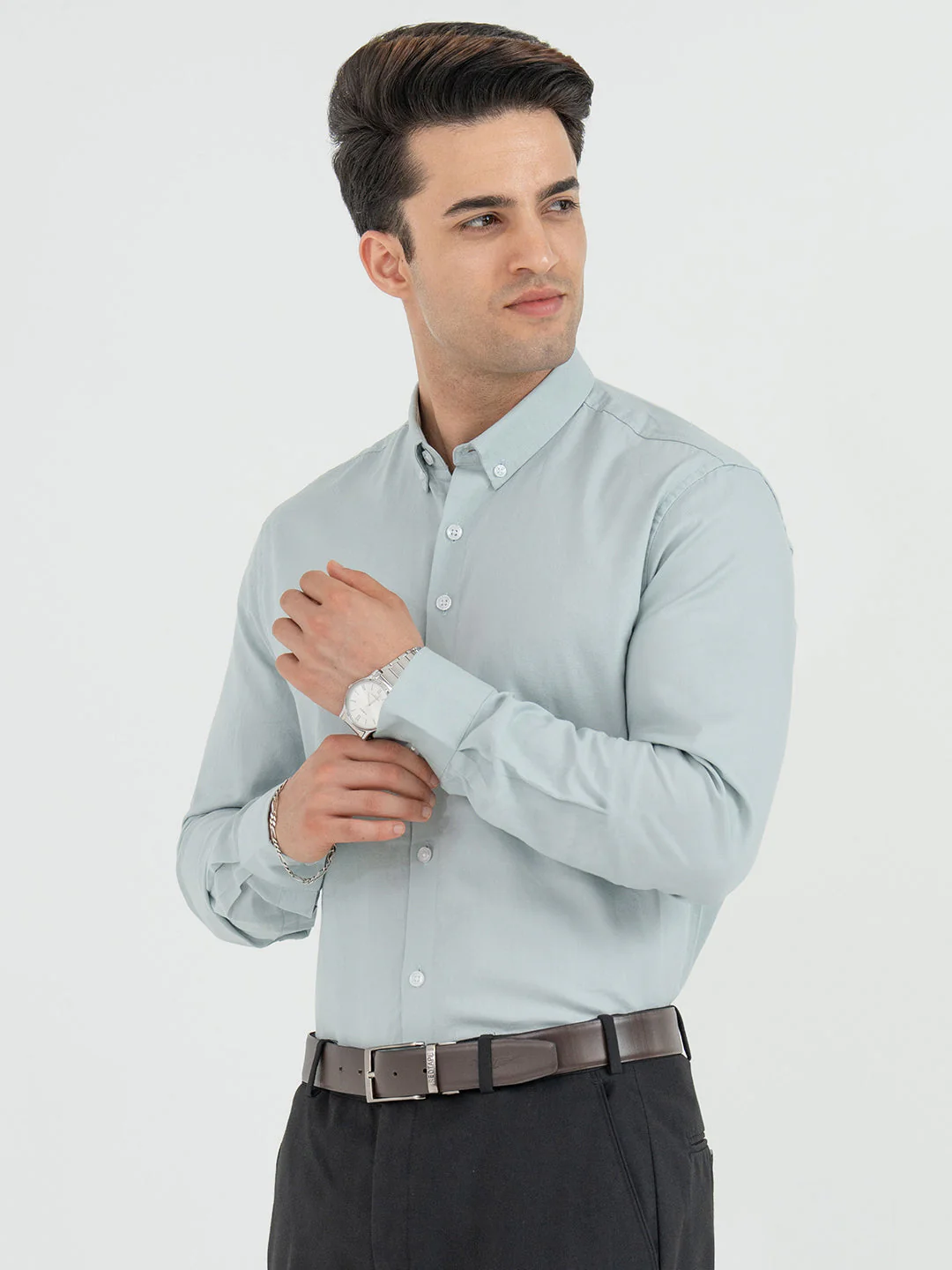 Shirts for Men in Sage | Birdeye Full Sleeve Formal Shirt - Image 2