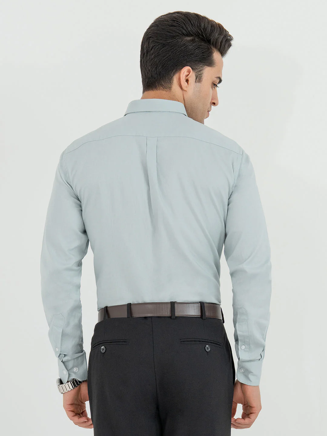 Shirts for Men in Sage | Birdeye Full Sleeve Formal Shirt - Image 3