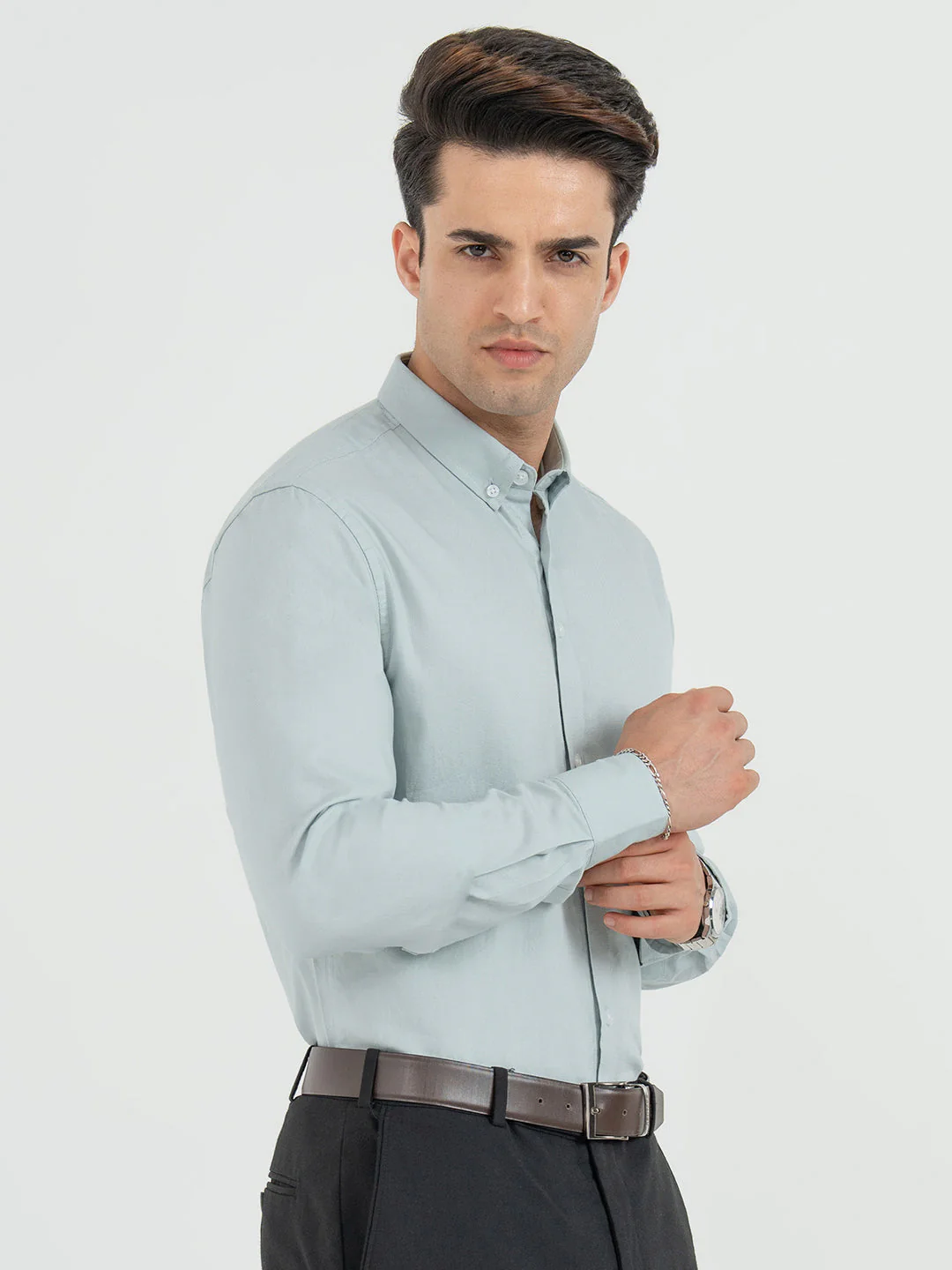 Shirts for Men in Sage | Birdeye Full Sleeve Formal Shirt - Image 6