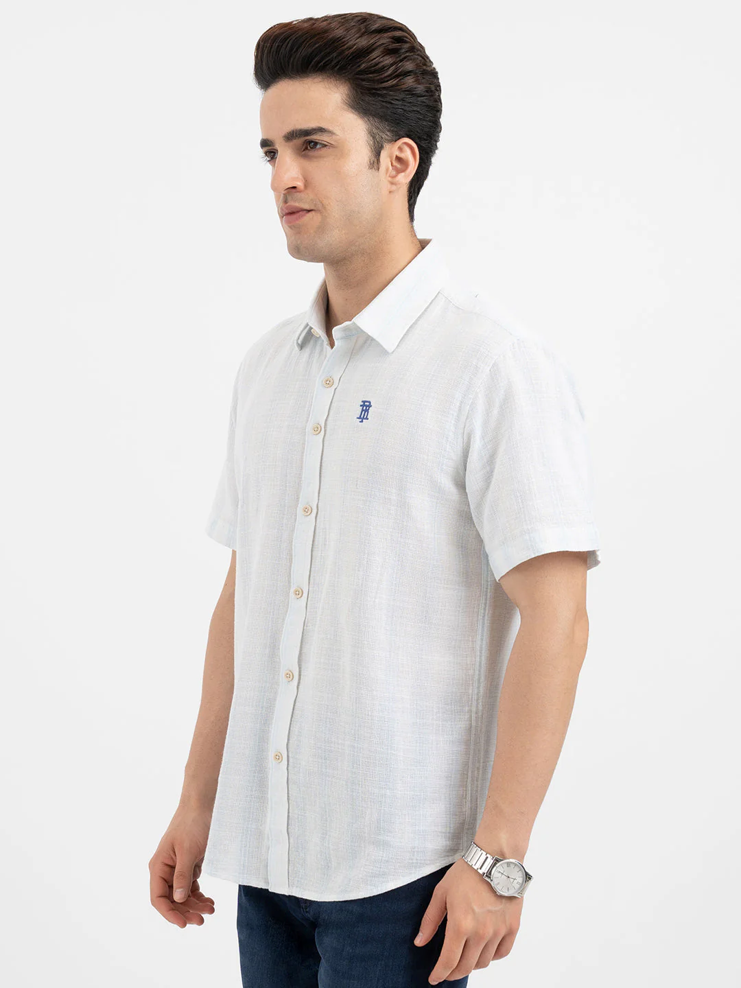 Shirts for Men in Sky Blue - Image 2