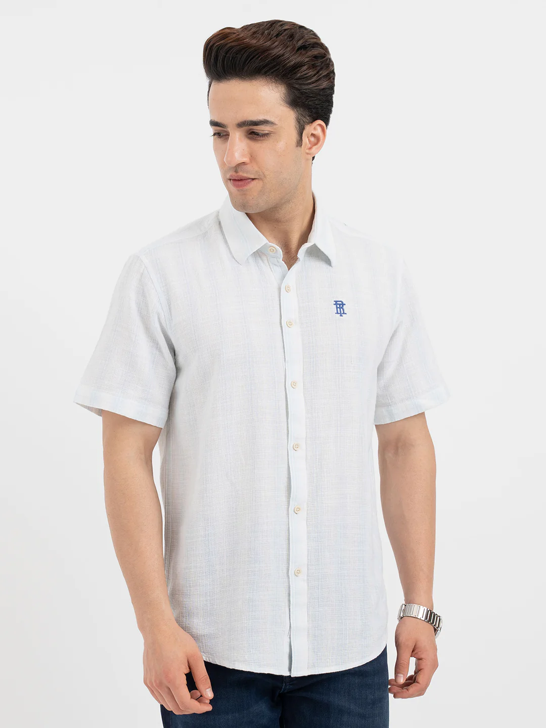 Shirts for Men in Sky Blue - Image 7