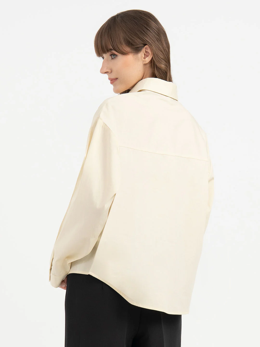 Shirts for Women in Beige | Applique Full Sleeve Shirt - Image 3