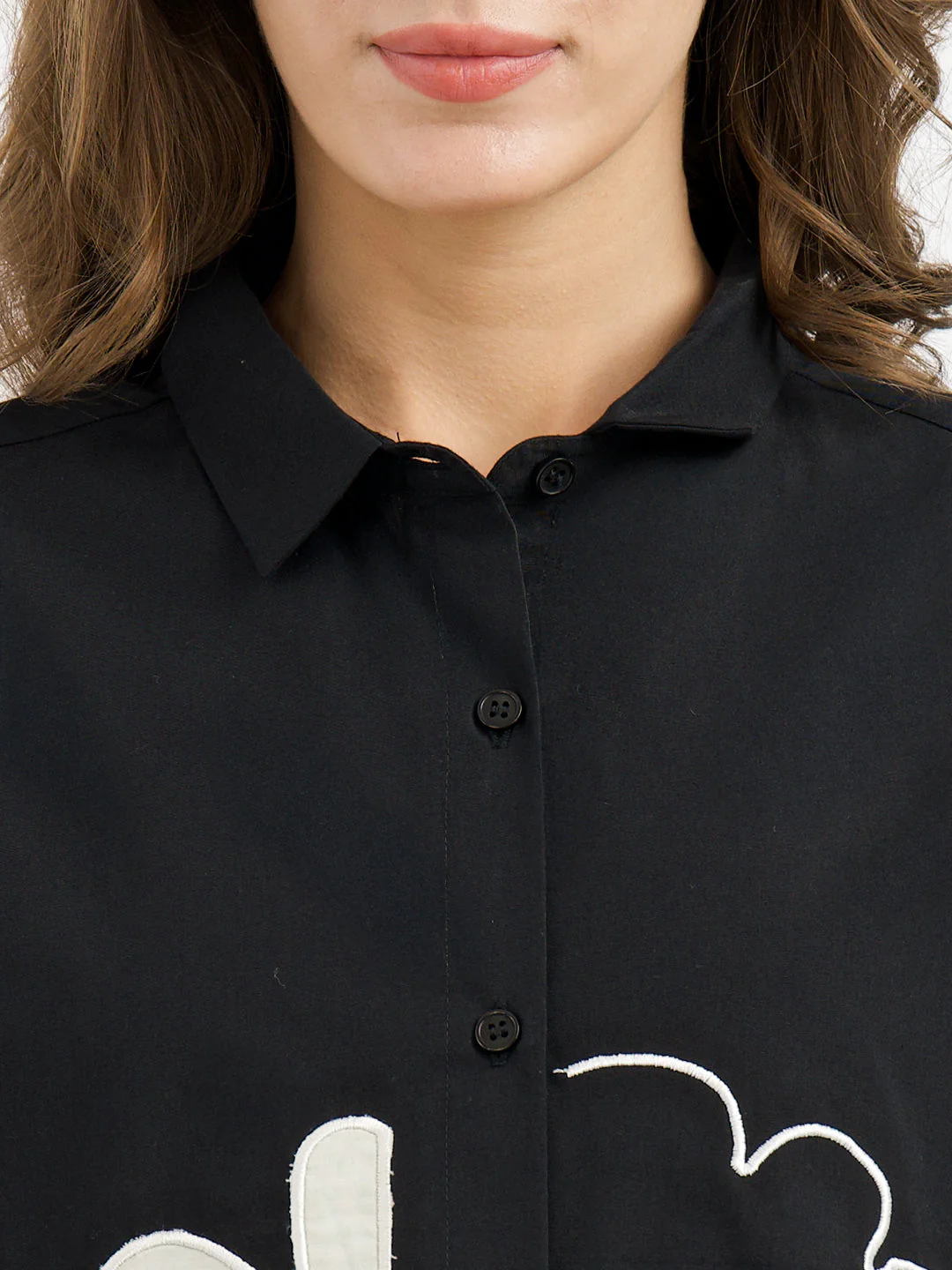 Shirts for Women in Black | Casual Cotton Shirt - Image 4