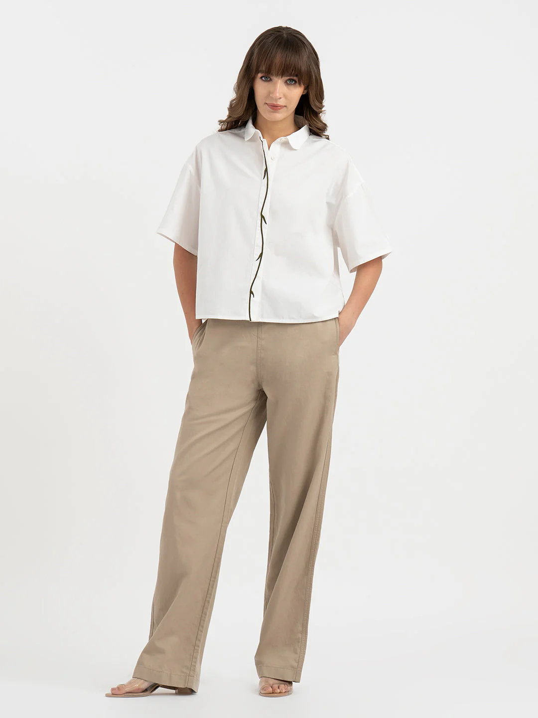 Shirts for Women in White | Casual Cotton Shirt - Image 5