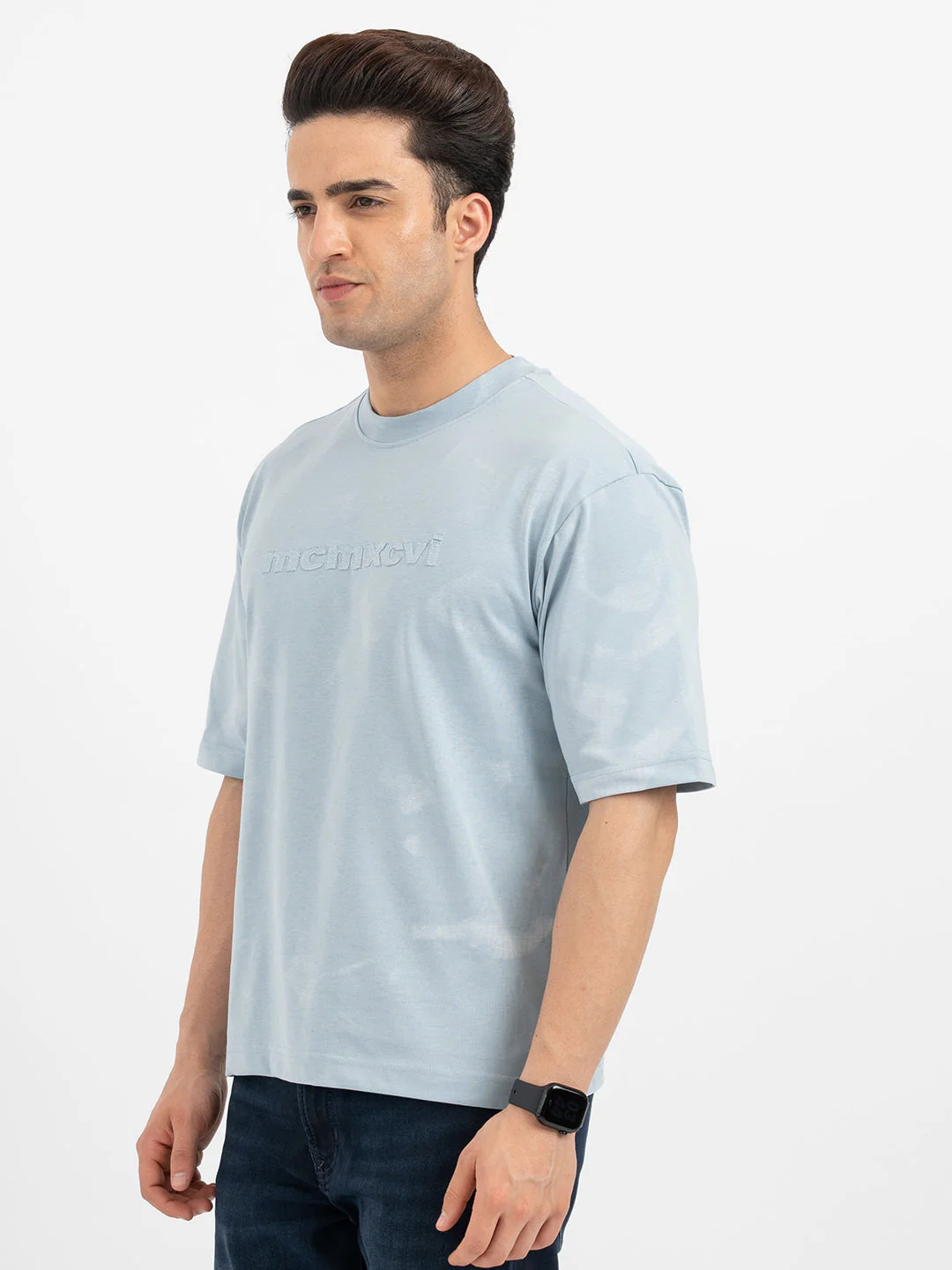 Sky Blue T Shirt for Men - Image 2
