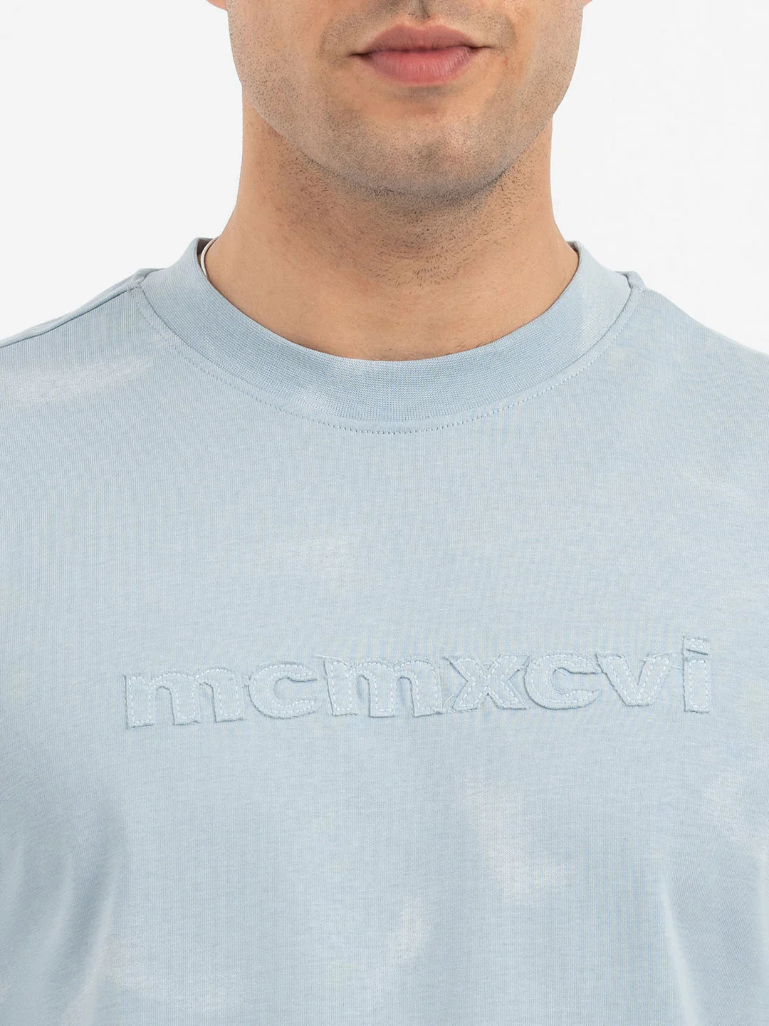 Sky Blue T Shirt for Men - Image 4