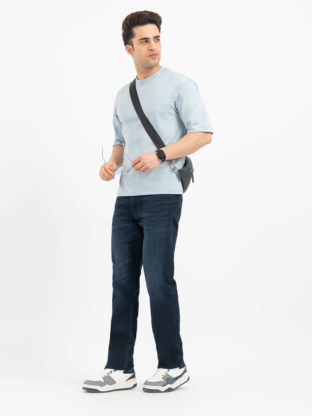Sky Blue T Shirt for Men - Image 5