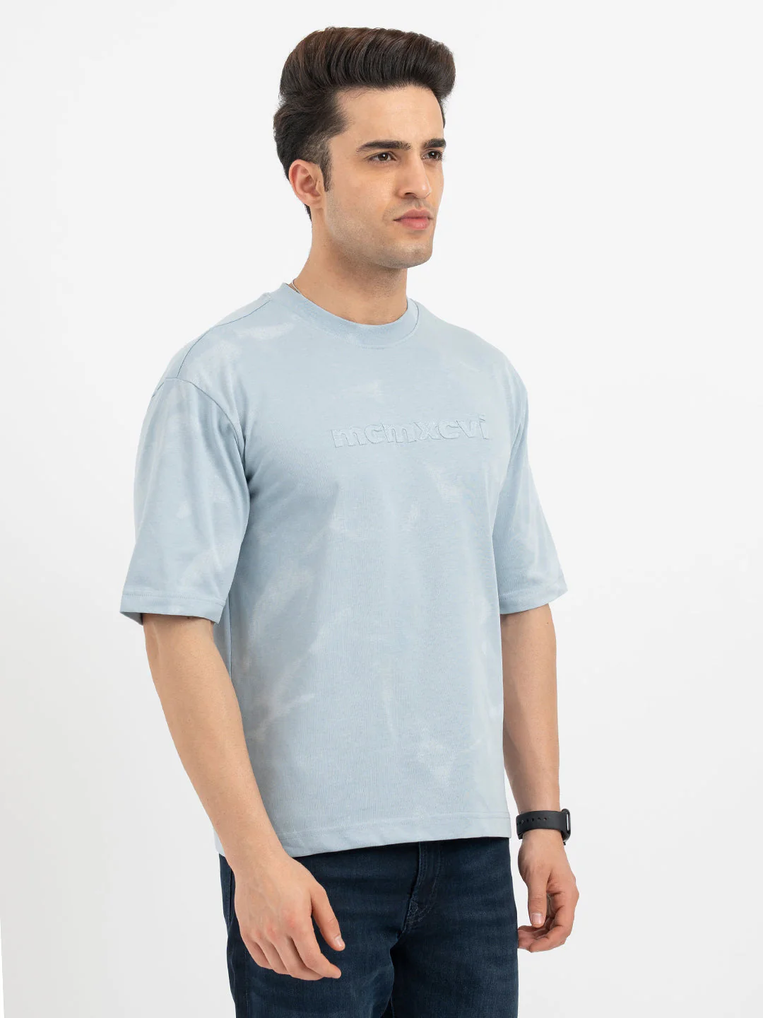 Sky Blue T Shirt for Men - Image 6
