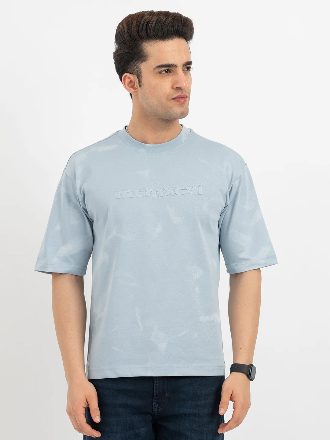 Sky Blue T Shirt for Men - Image 7