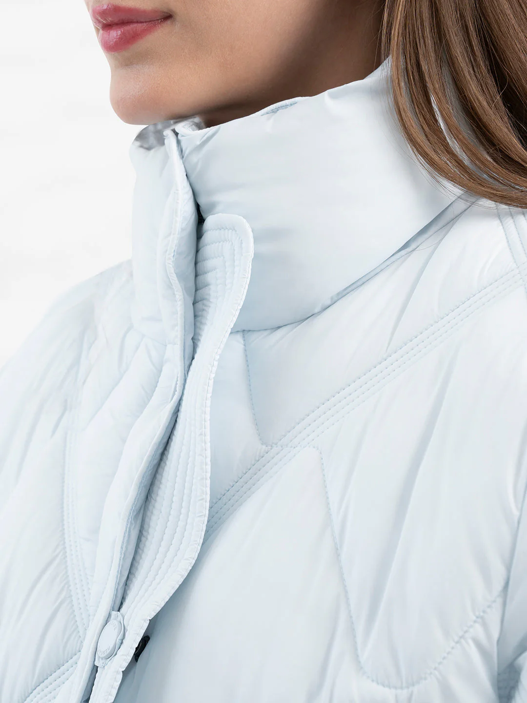 Sky Blue Padded Jacket for Women - Image 4