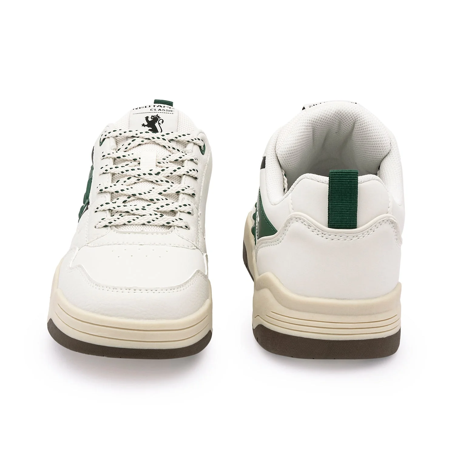 Sneakers for Men in Beige and Green | Casual Low-Cut Lifestyle Shoes. - Image 4
