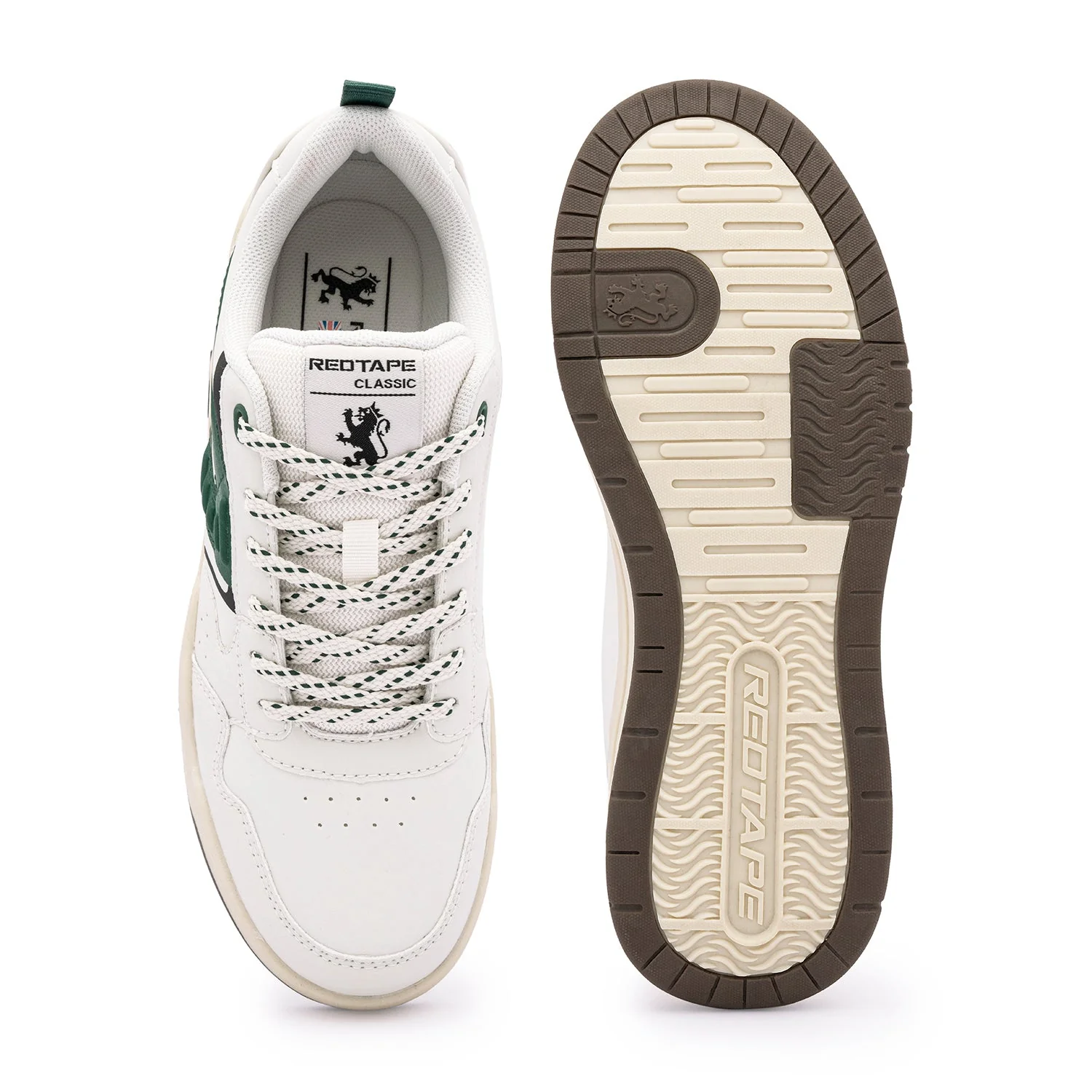 Sneakers for Men in Beige and Green | Casual Low-Cut Lifestyle Shoes. - Image 5