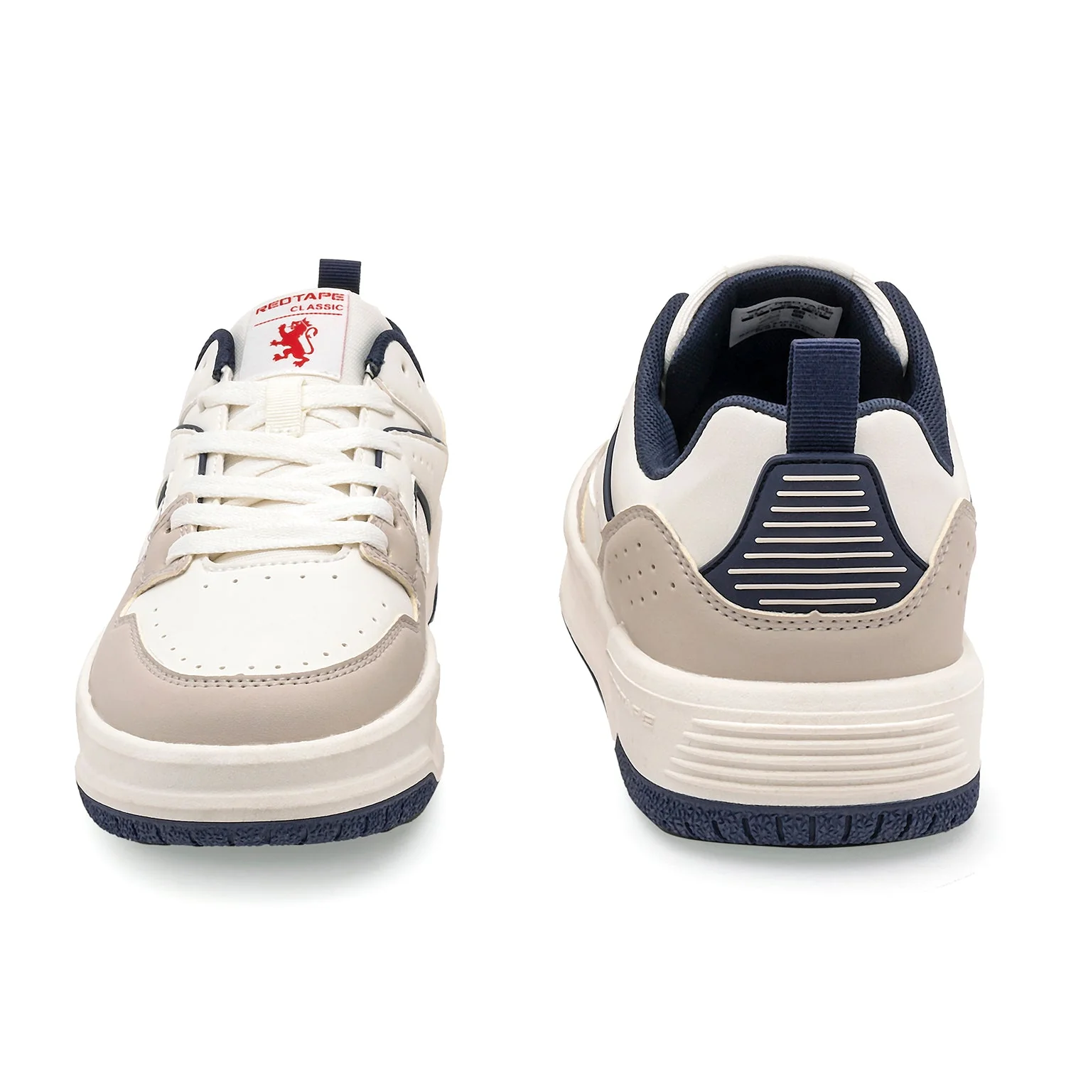Sneakers for Men in Beige and Navy | Casual Shoes - Image 4
