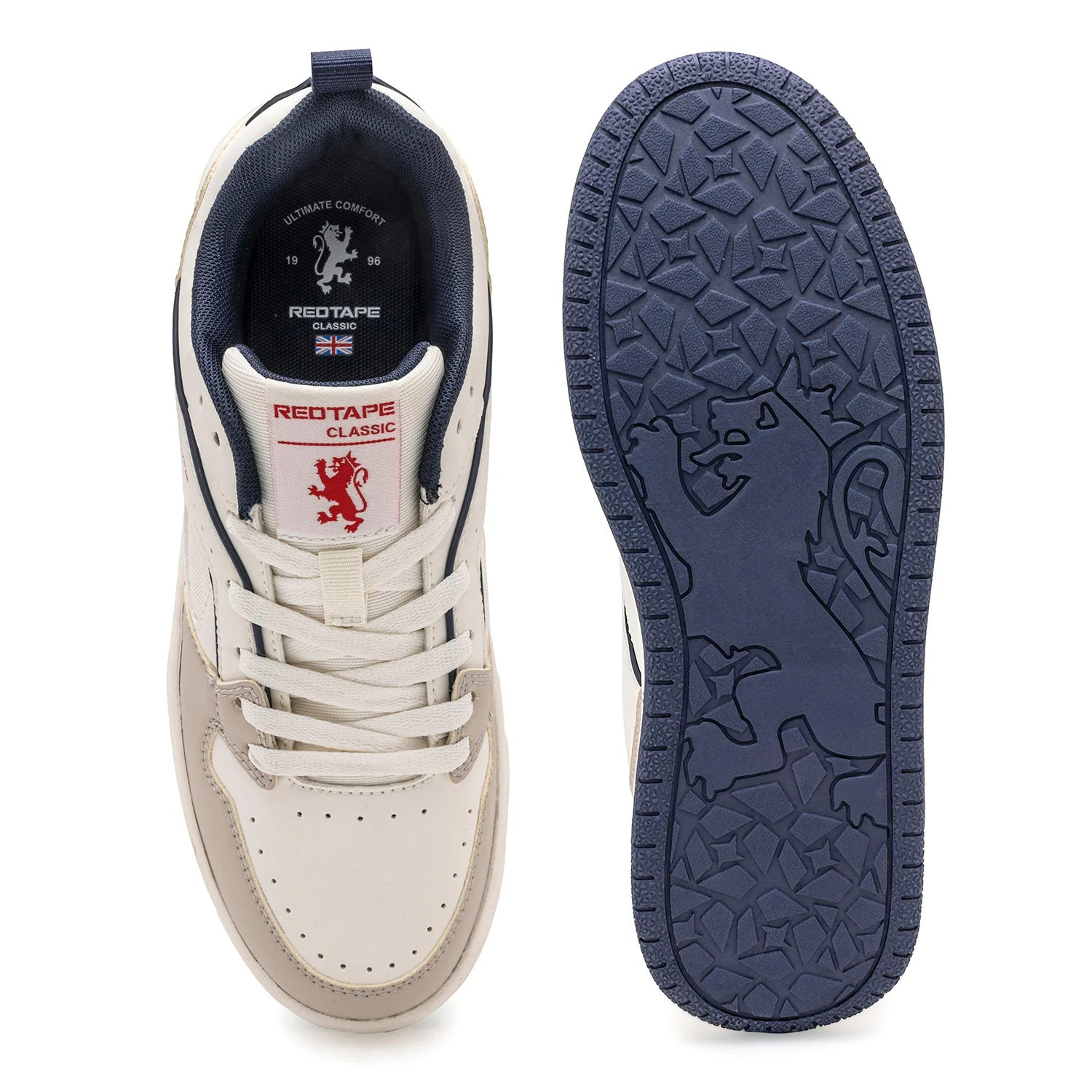 Sneakers for Men in Beige and Navy | Casual Shoes - Image 5