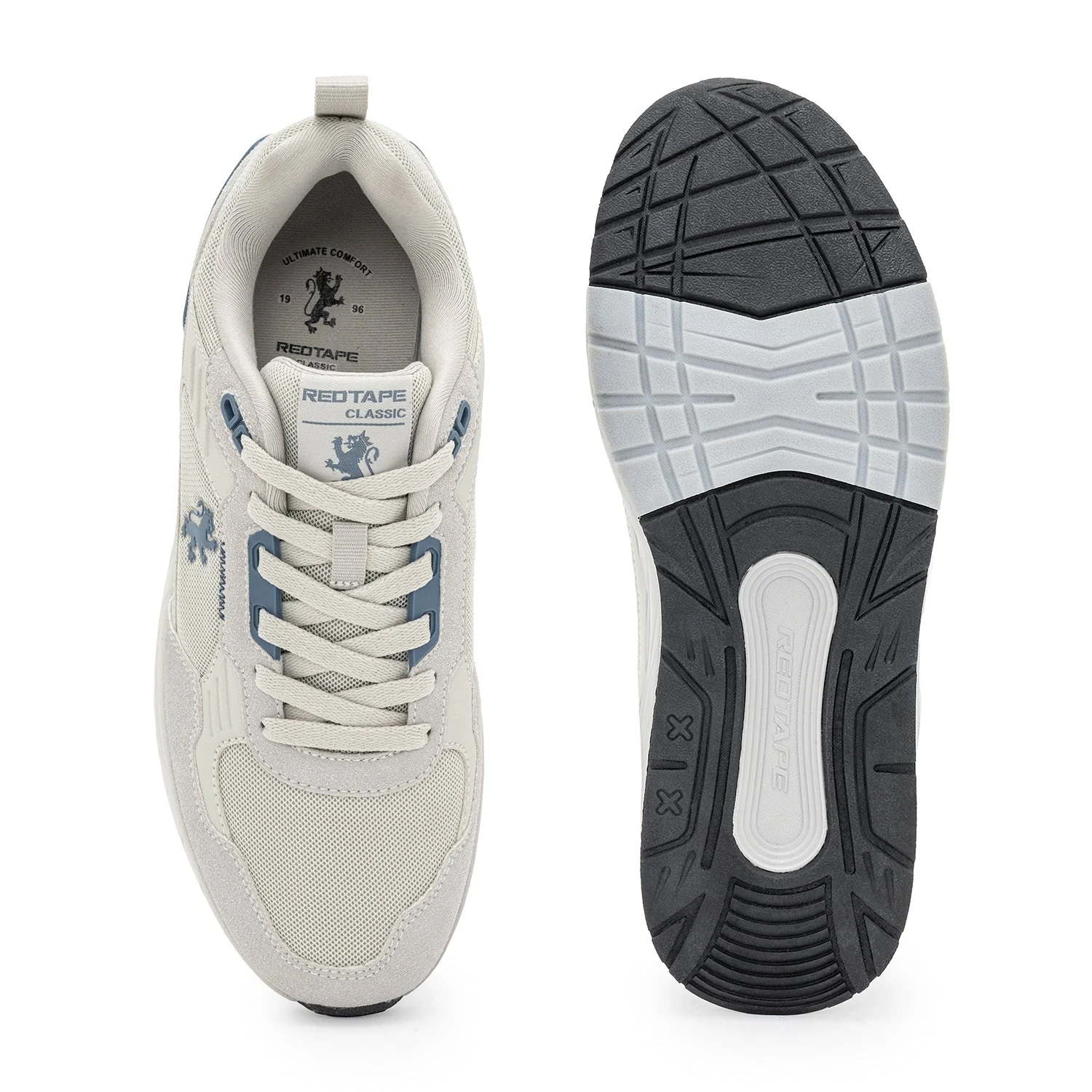Sneakers for Men in Grey and Blue | Casual Low-Cut Lifestyle Shoes. - Image 5