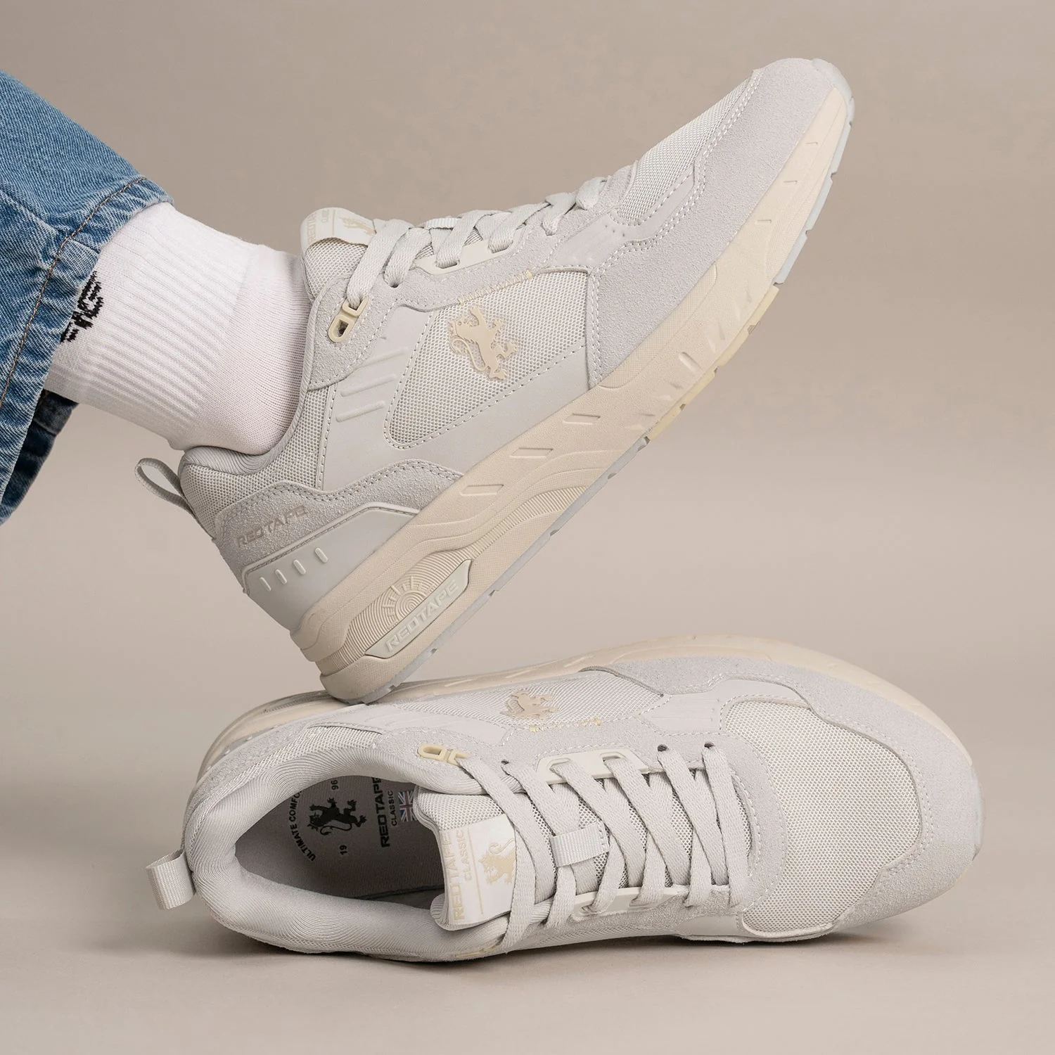 Sneakers for Men in Grey and Off White | Casual Shoes - Image 6