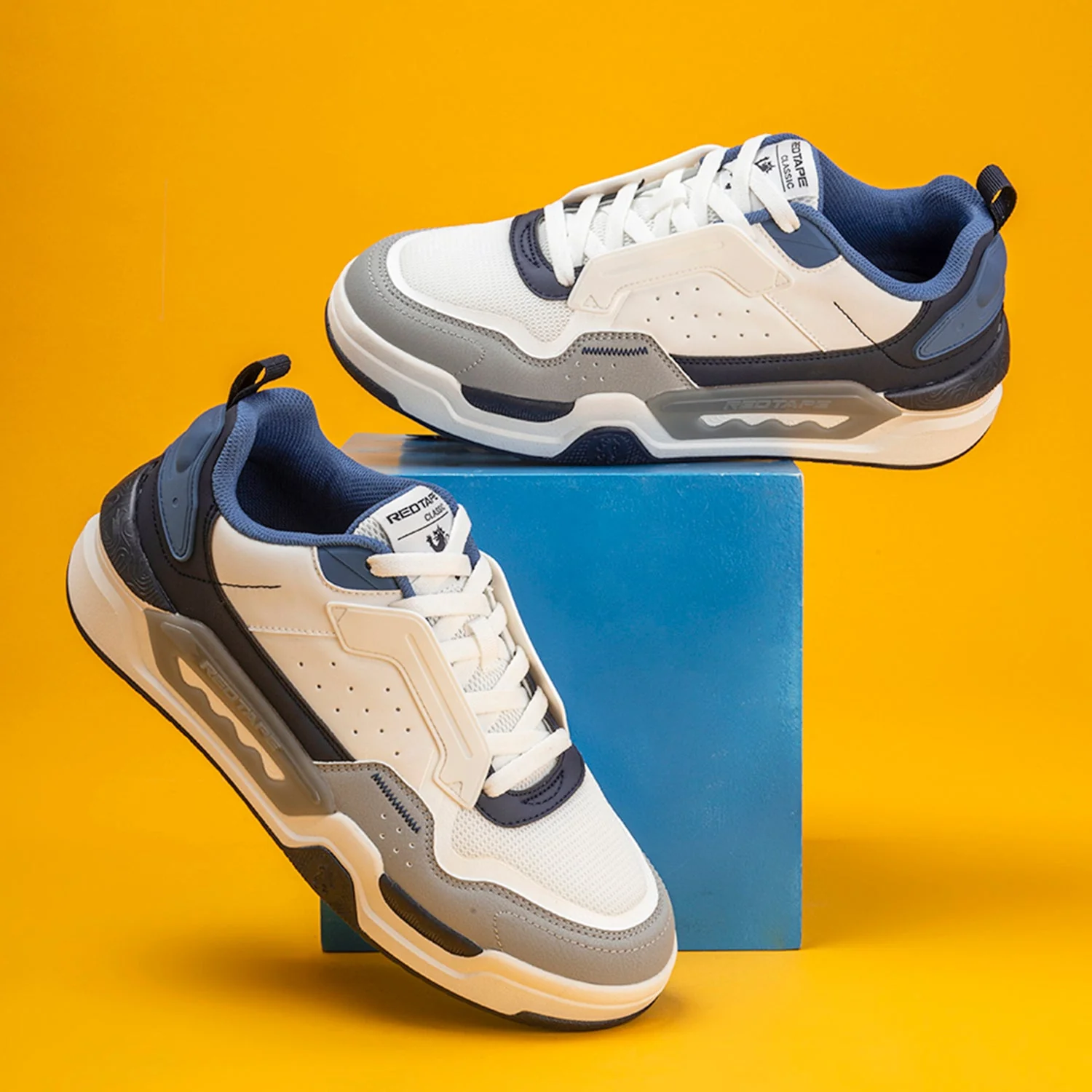 Sneakers for Men in White and Blue | Casual Shoes - Image 6