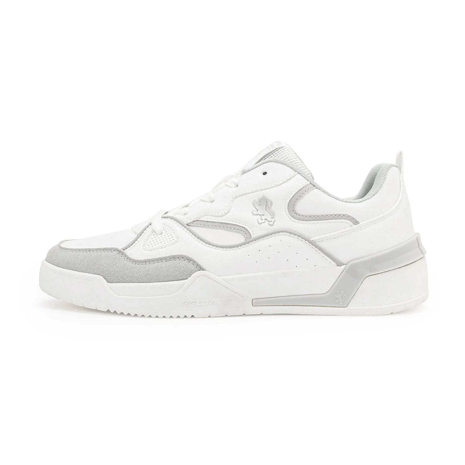 Sneakers for Men in White and Grey | Casual Low-Cut Lifestyle Shoes. - Image 3