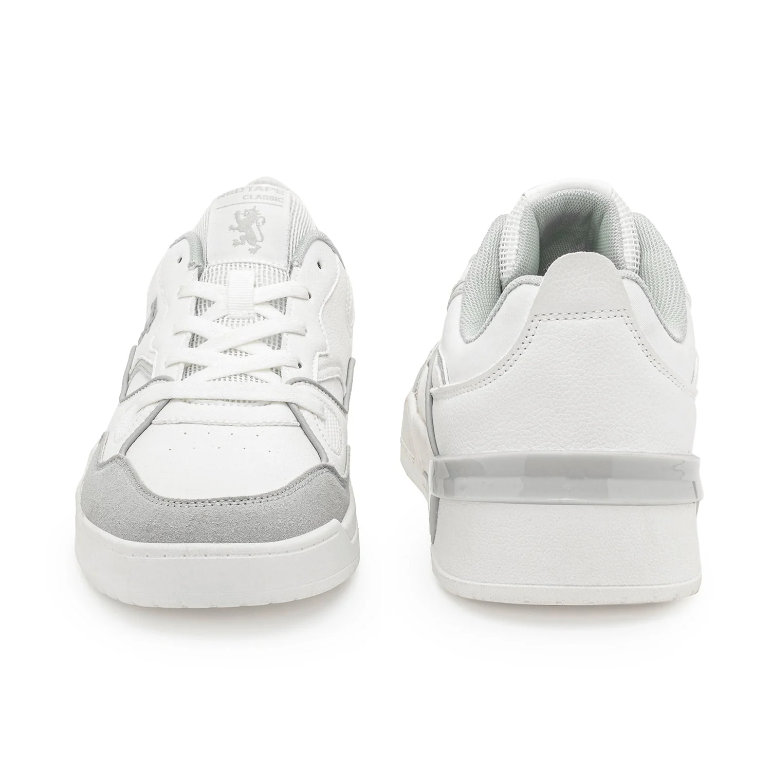 Sneakers for Men in White and Grey | Casual Low-Cut Lifestyle Shoes. - Image 4